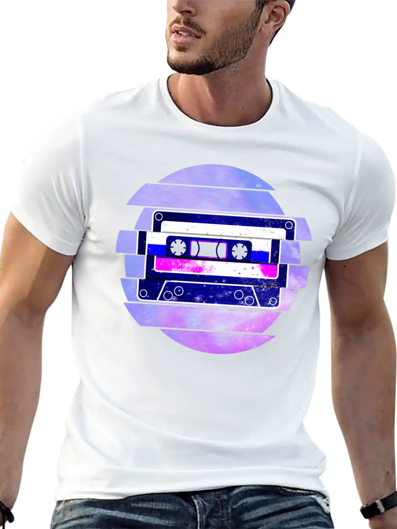 Vaporwave Retro Aesthetic Art Mixtape Glitch Music Unisex Casual T-Shirt – Clean Design For Daily Comfort