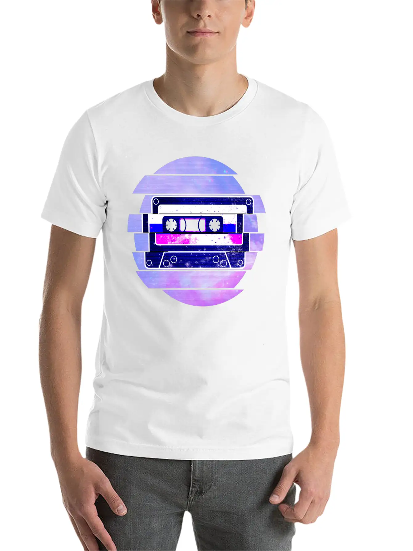 Vaporwave Retro Aesthetic Art Mixtape Glitch Music Unisex Casual T-Shirt – Clean Design For Daily Comfort