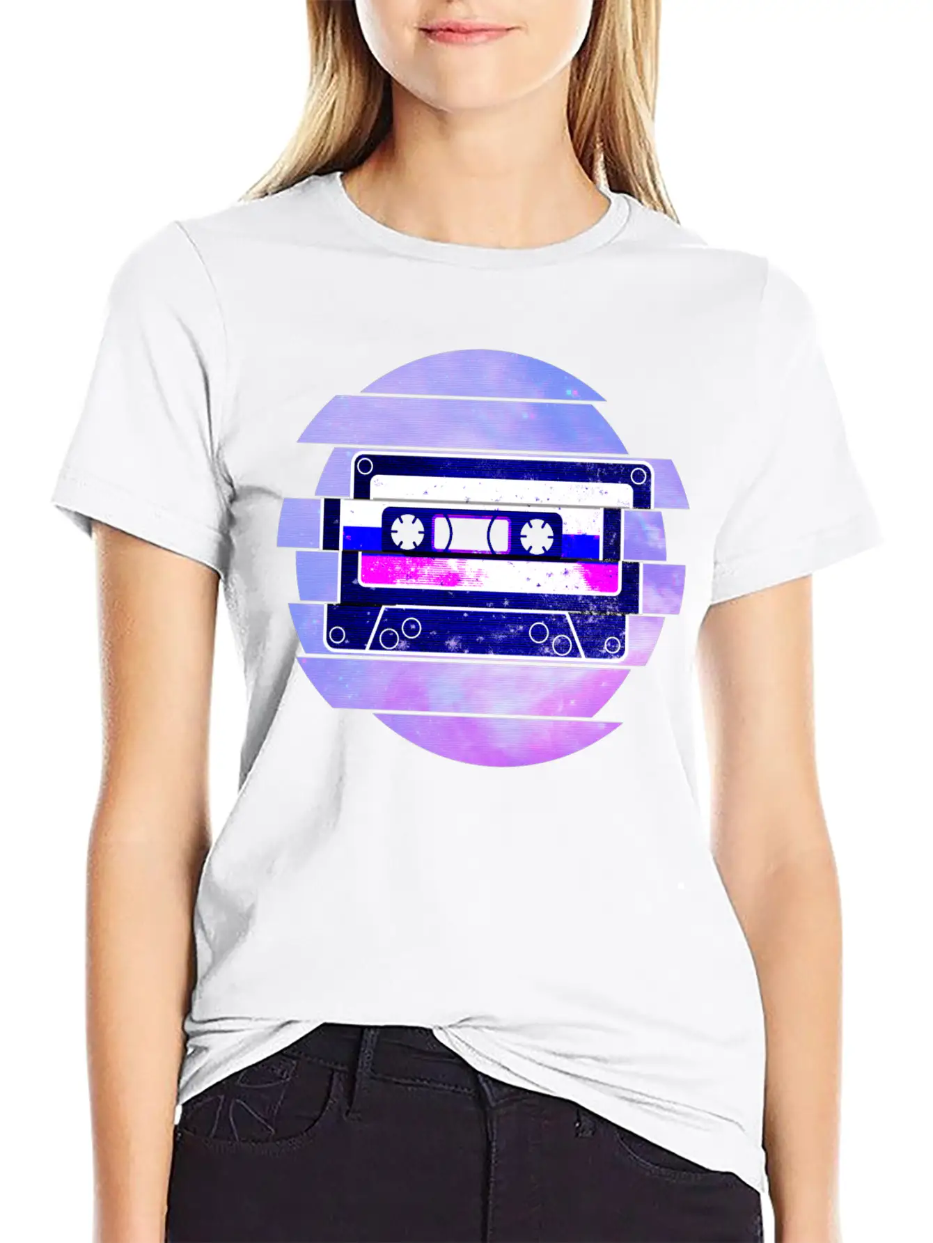 Vaporwave Retro Aesthetic Art Mixtape Glitch Music Unisex Casual T-Shirt – Clean Design For Daily Comfort