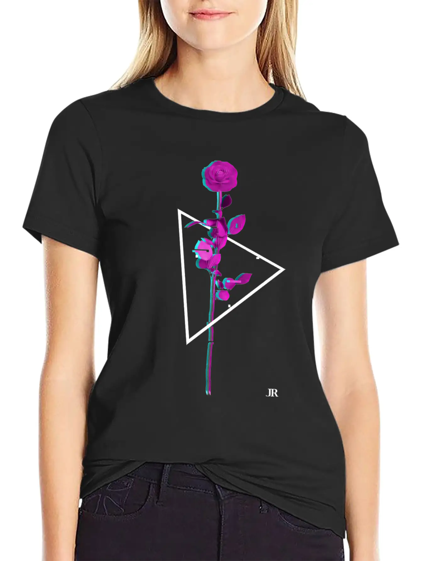 Vaporwave Rose Gift For Women Men Girls And Boys Unisex Casual T-Shirt – Clean Design For Daily Comfort