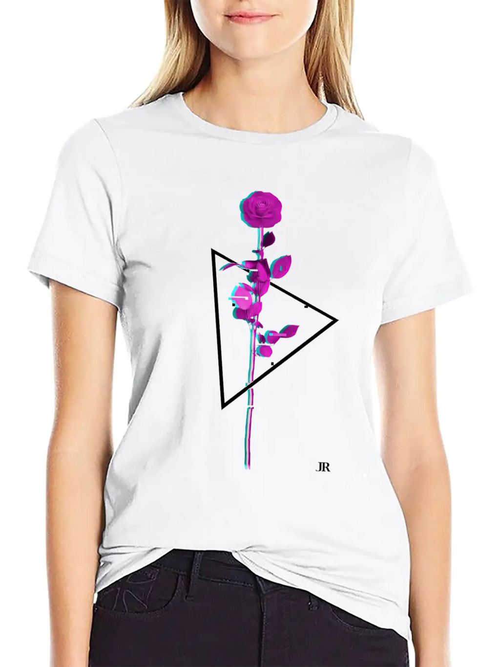 Vaporwave Rose Gift For Women Men Girls And Boys Unisex Casual T-Shirt – Clean Design For Daily Comfort