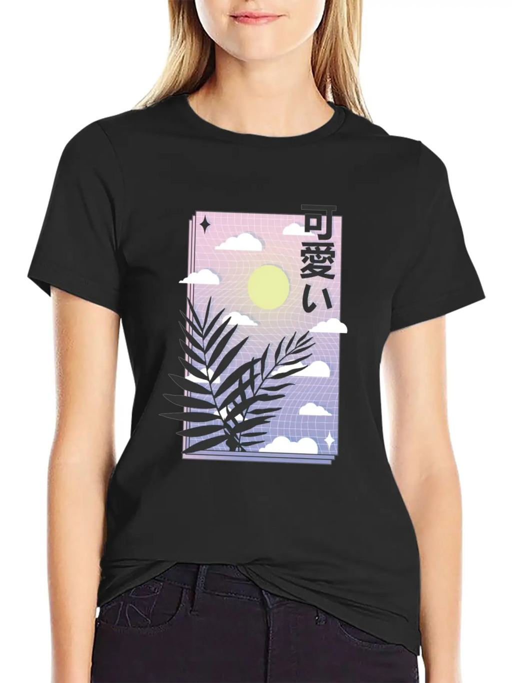 Vaporwave Sky Casual Graphic T-Shirt – Simple And Comfortable Daily Wear