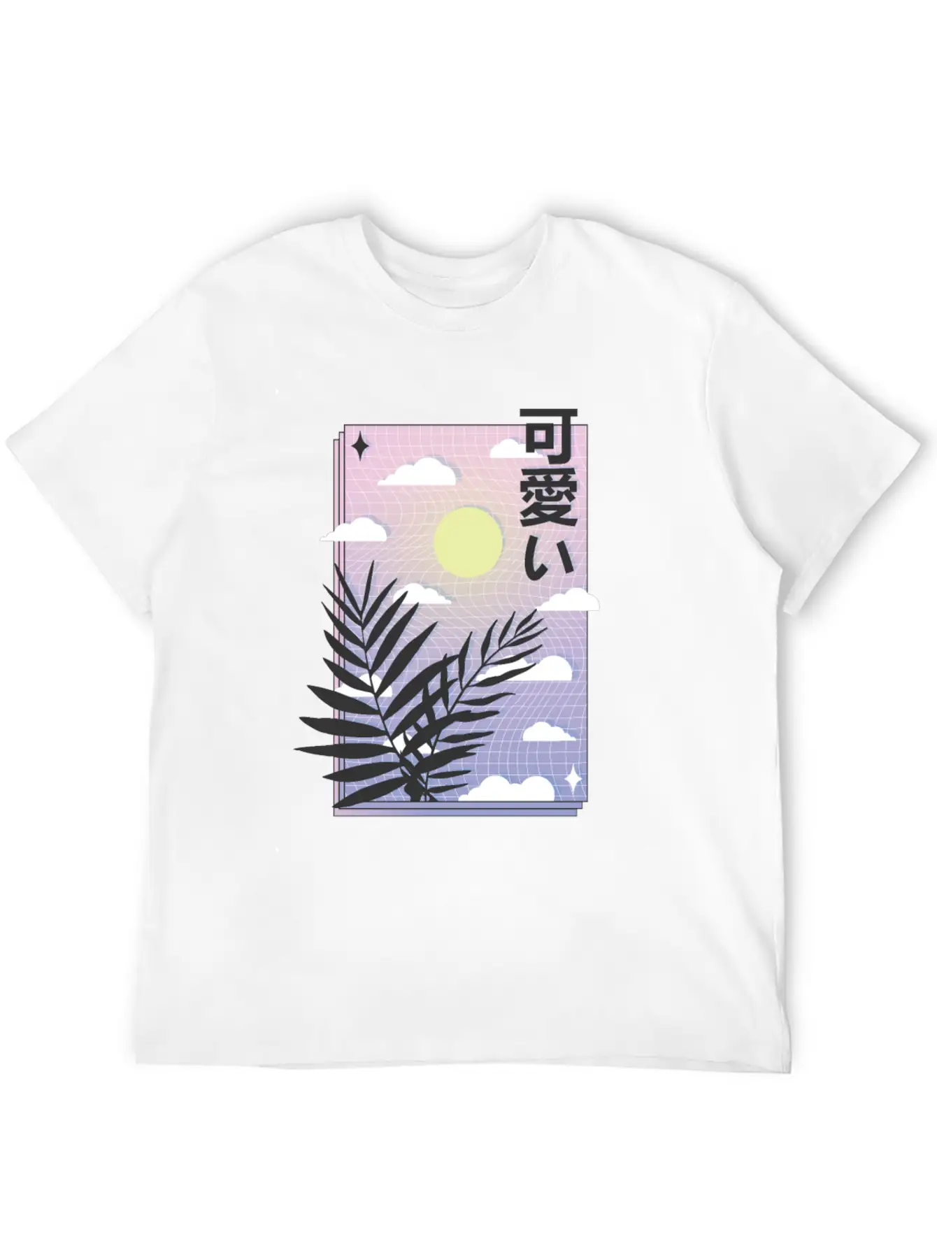 Vaporwave Sky Casual Graphic T-Shirt – Simple And Comfortable Daily Wear