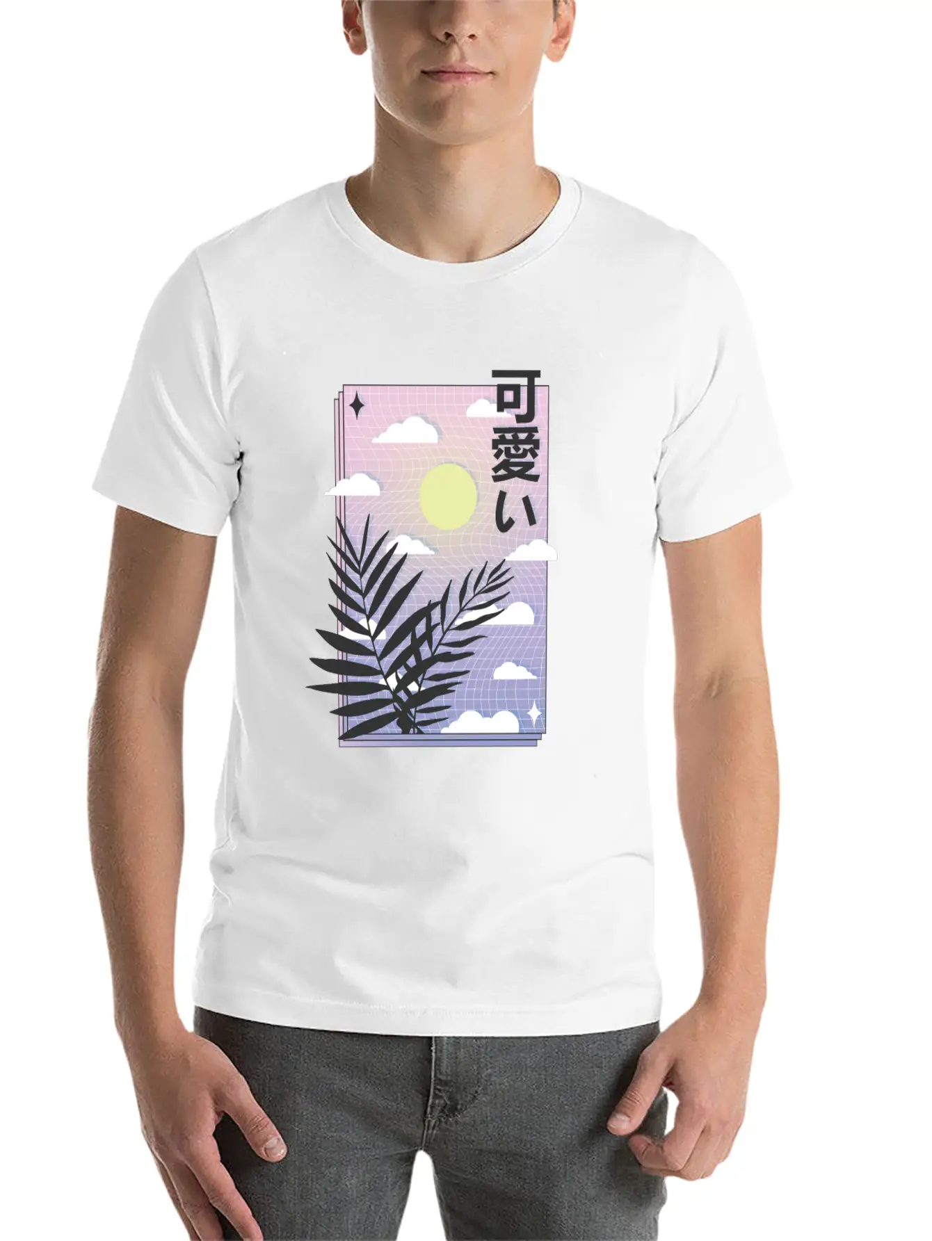 Vaporwave Sky Casual Graphic T-Shirt – Simple And Comfortable Daily Wear