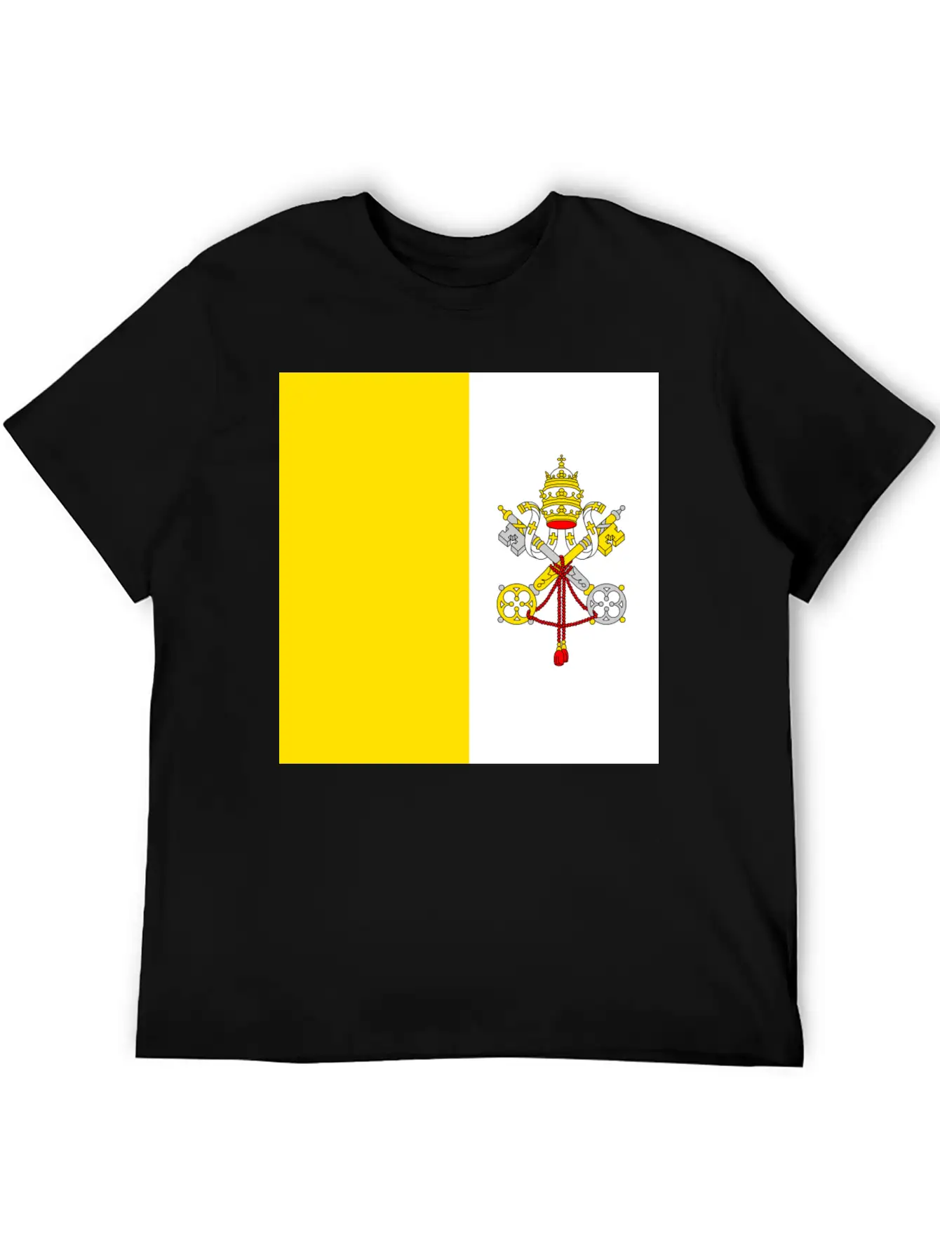 Vatican Flag Unisex Short Sleeve Soft Cotton T-Shirt – Casual Everyday Wear