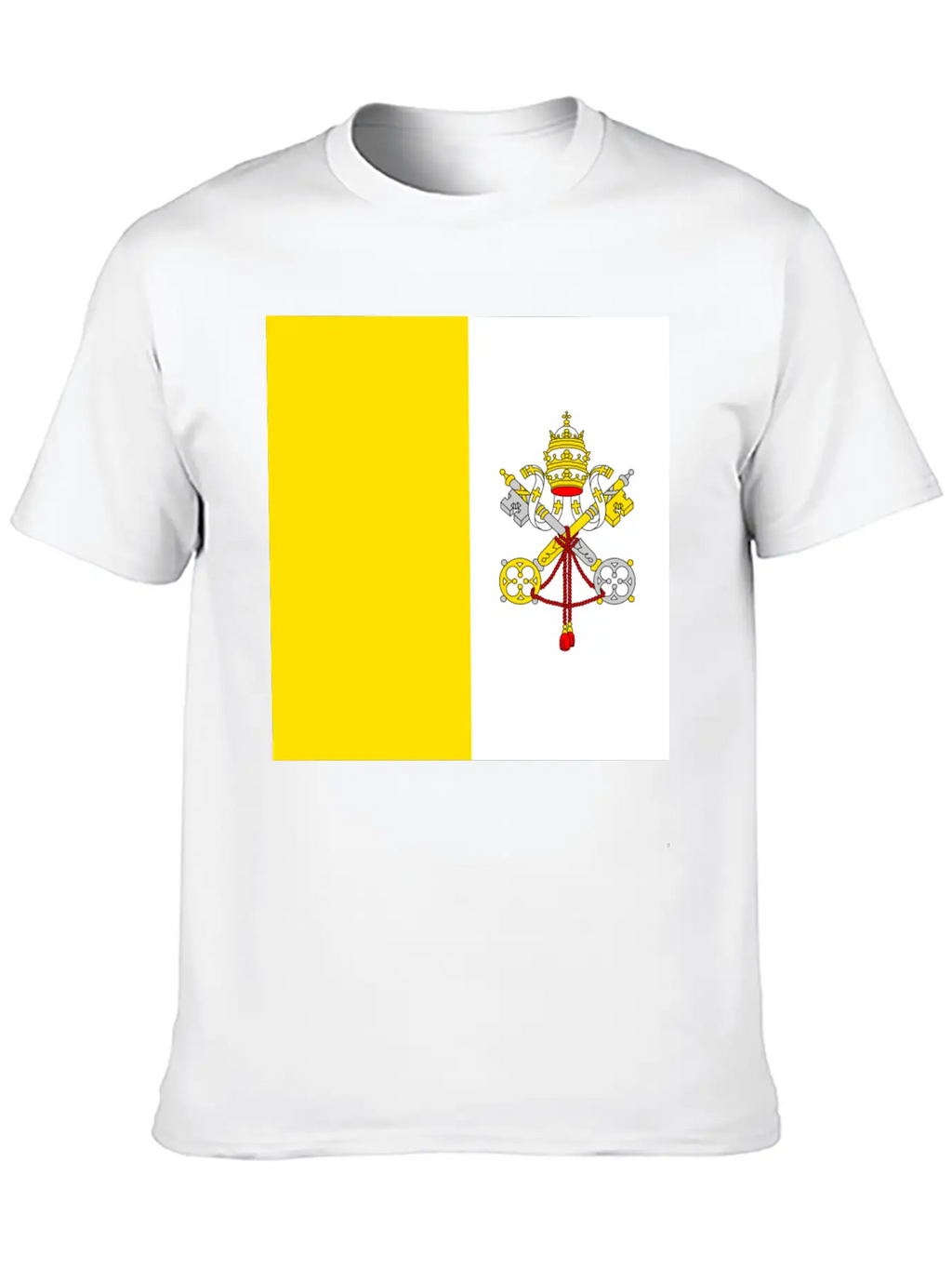 Vatican Flag Unisex Short Sleeve Soft Cotton T-Shirt – Casual Everyday Wear