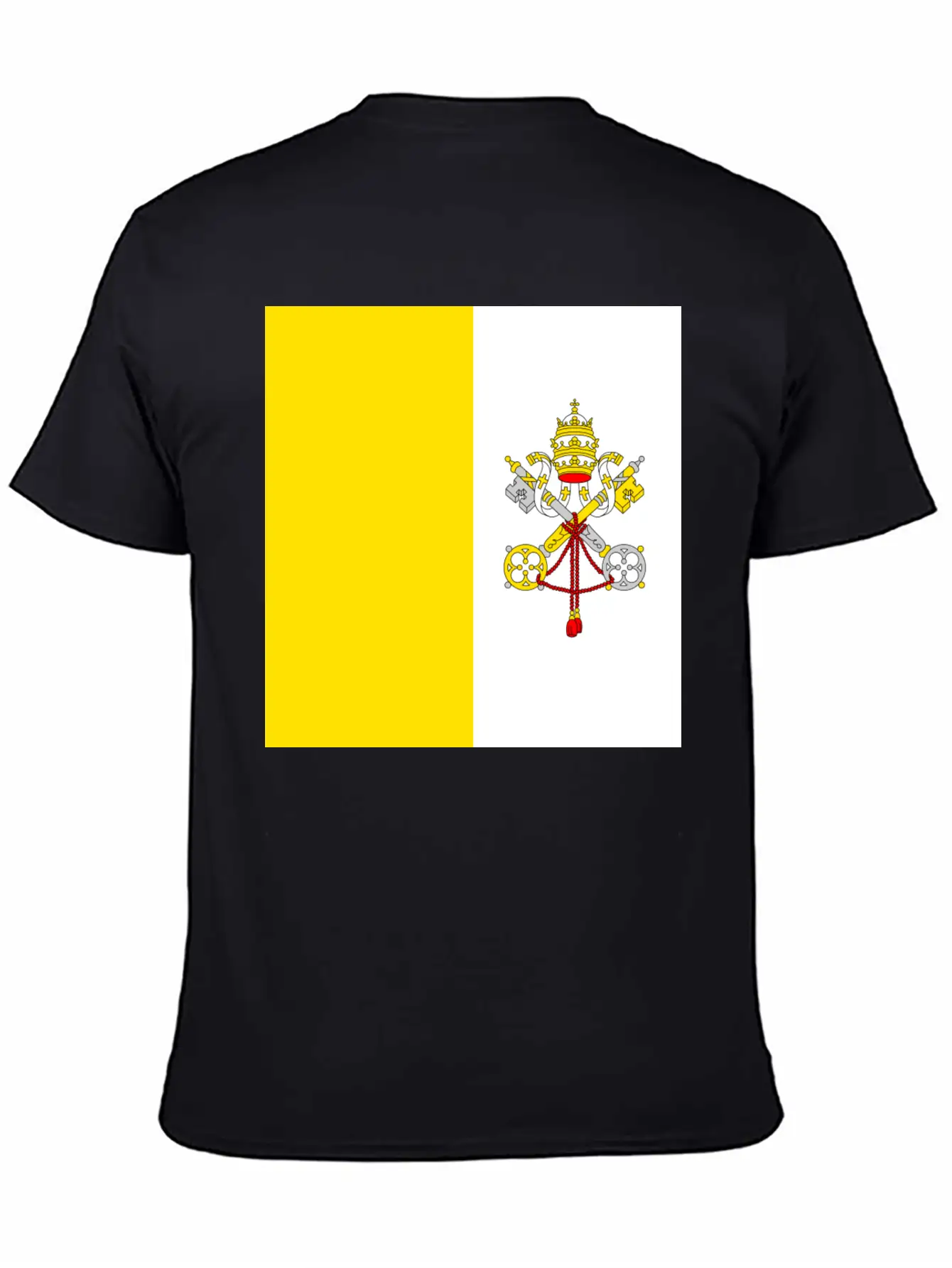 Vatican Flag Unisex Short Sleeve Soft Cotton T-Shirt – Casual Everyday Wear