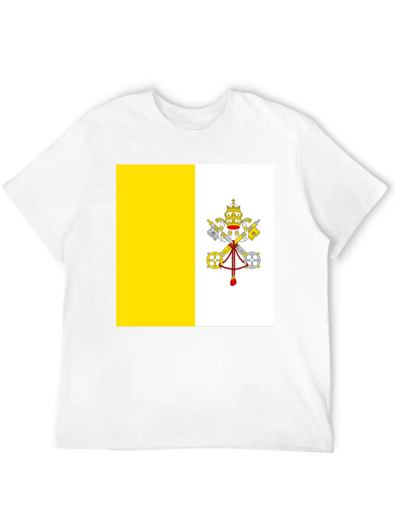 Vatican Flag Unisex Short Sleeve Soft Cotton T-Shirt – Casual Everyday Wear