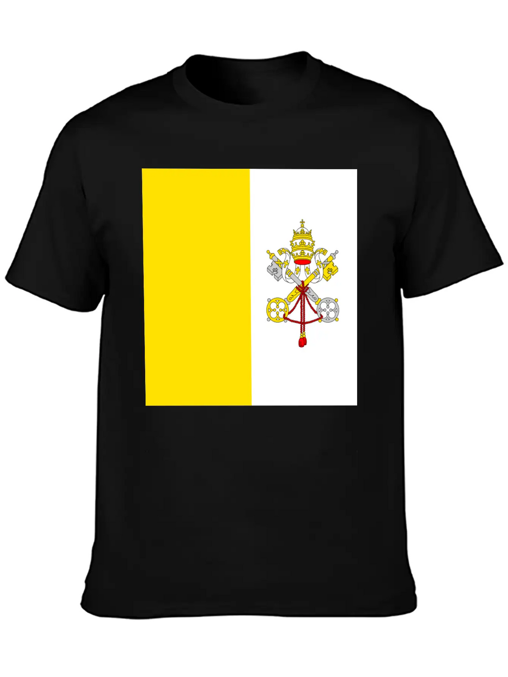 Vatican Flag Unisex Short Sleeve Soft Cotton T-Shirt – Casual Everyday Wear