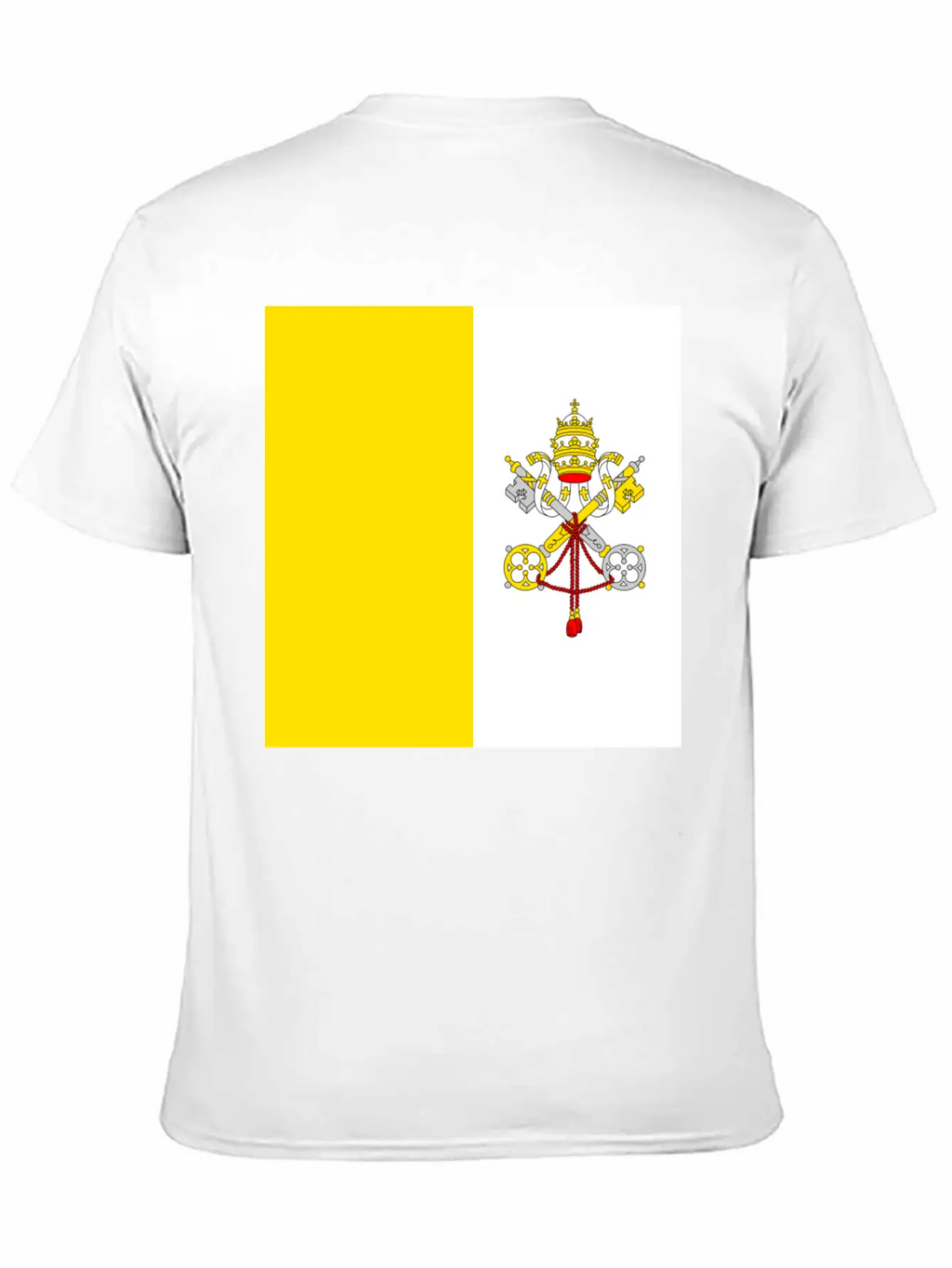 Vatican Flag Unisex Short Sleeve Soft Cotton T-Shirt – Casual Everyday Wear