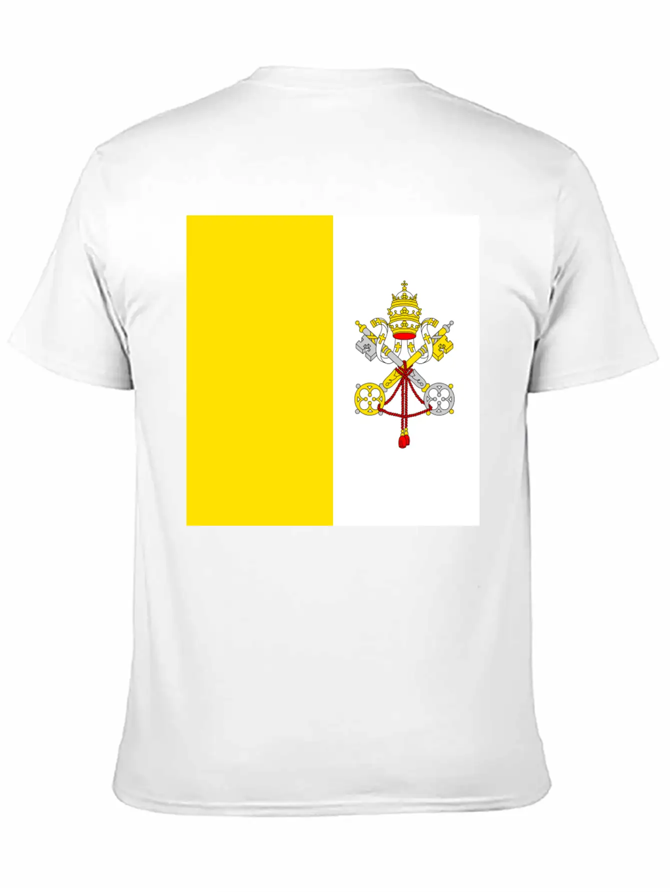 Vatican Flag Unisex Short Sleeve Soft Cotton T-Shirt – Casual Everyday Wear