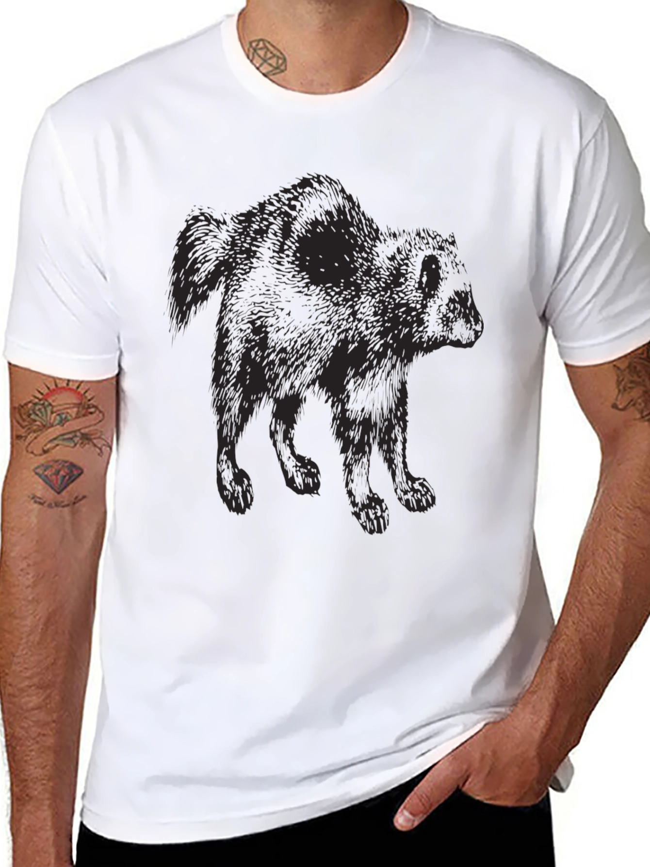 Black Bear Graphic T-Shirt - Mens Casual Tee