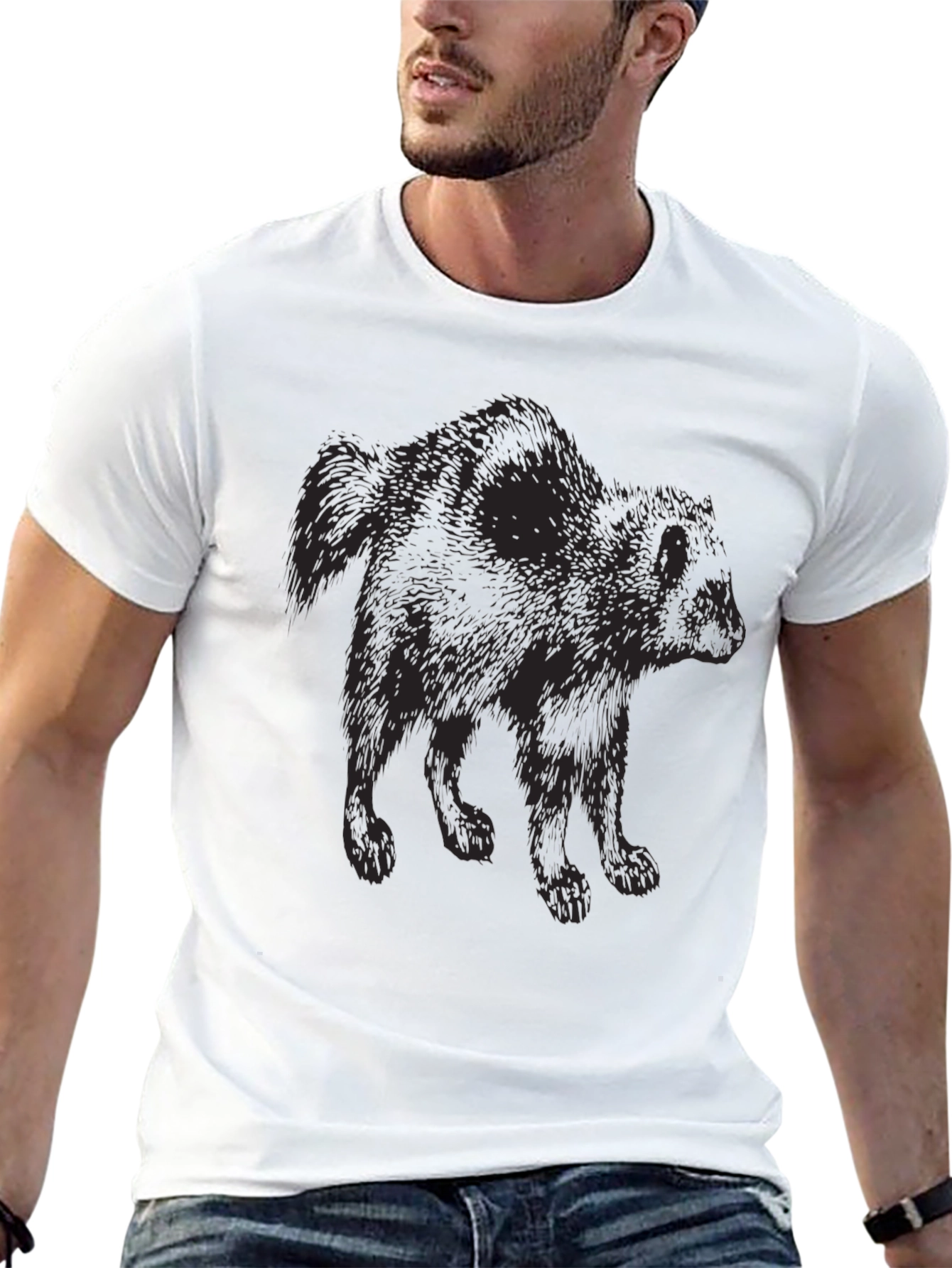 Black Bear Graphic T-Shirt - Mens Casual Tee