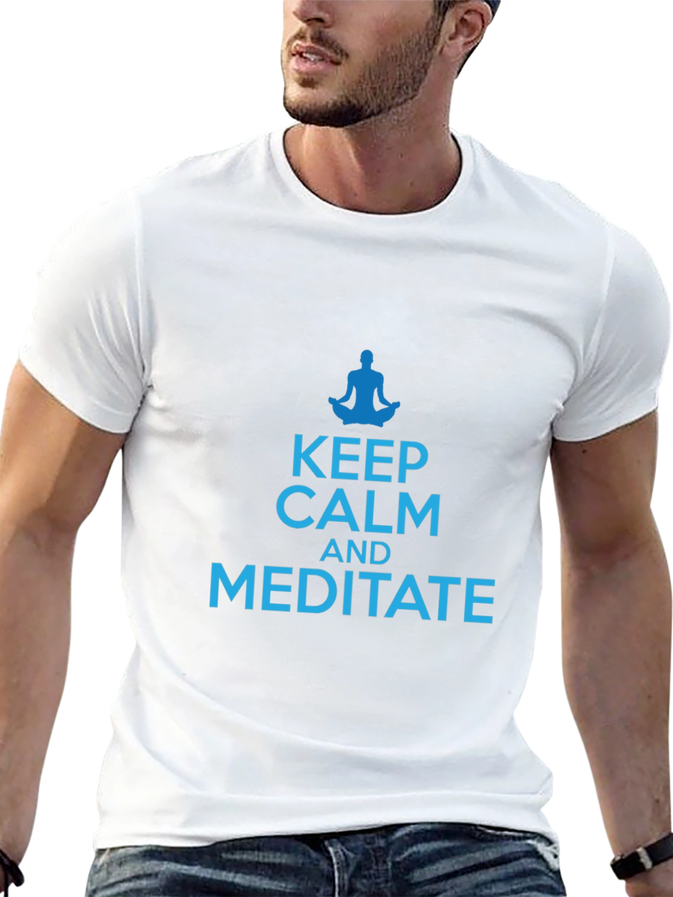 Keep Calm and Meditate Black T-Shirt