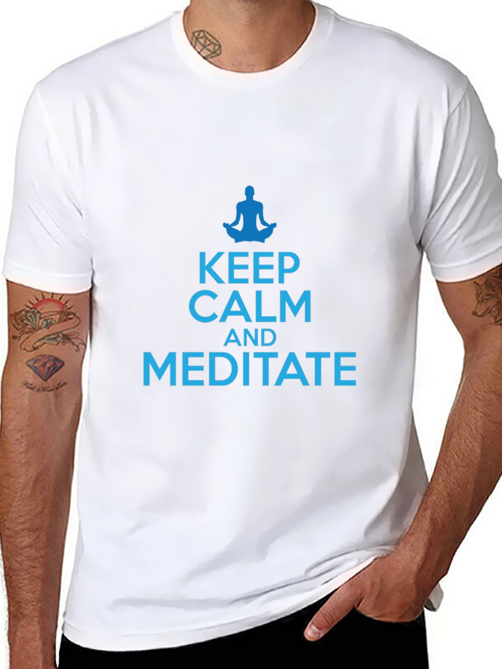 Keep Calm and Meditate Black T-Shirt