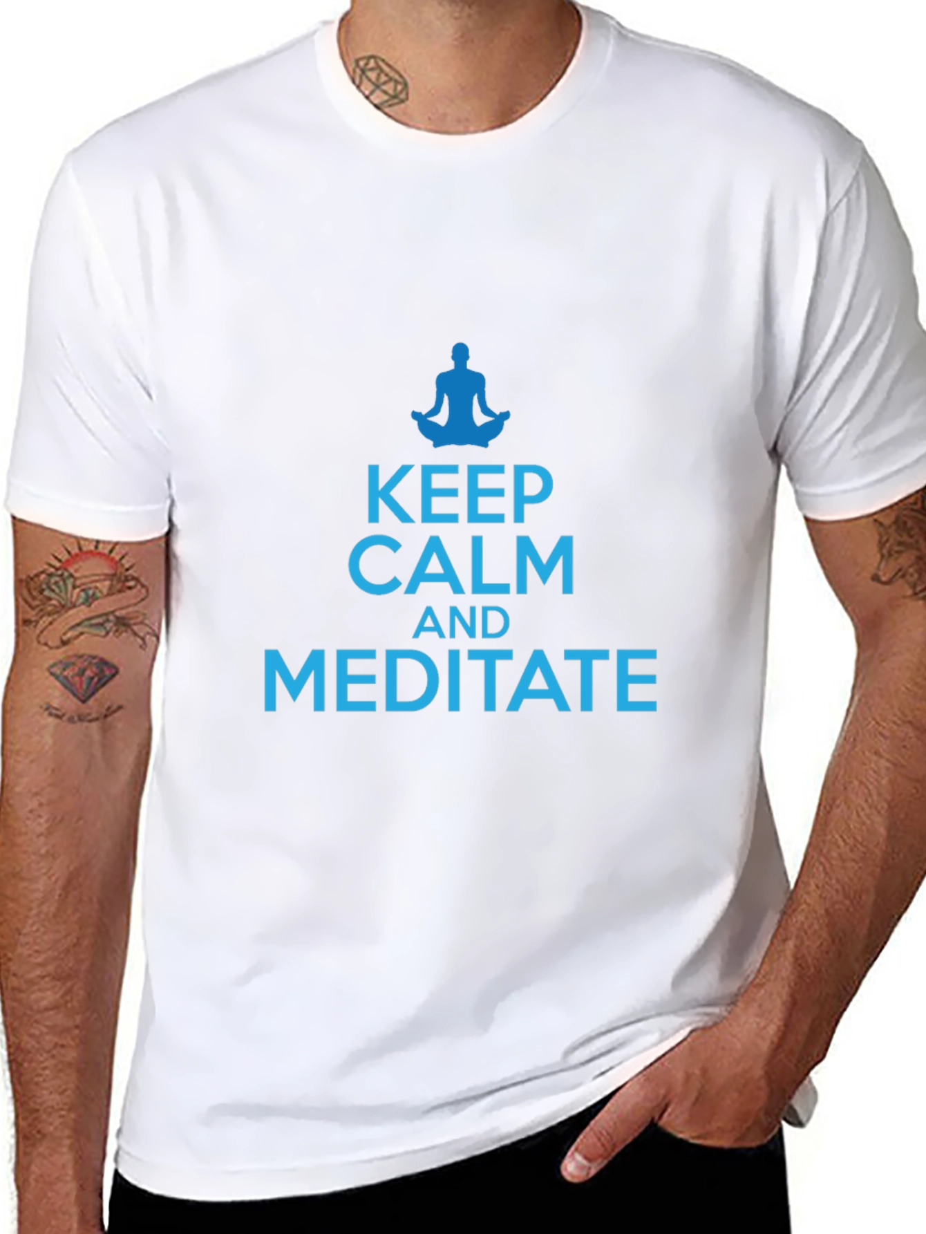 Keep Calm and Meditate Black T-Shirt