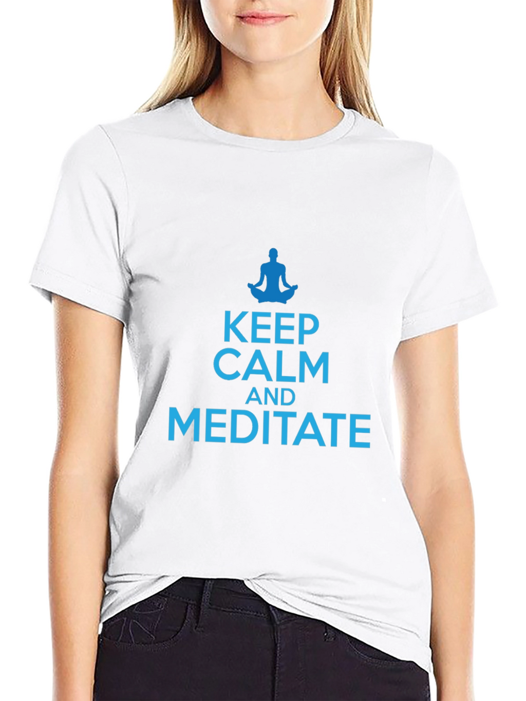 Keep Calm and Meditate Black T-Shirt