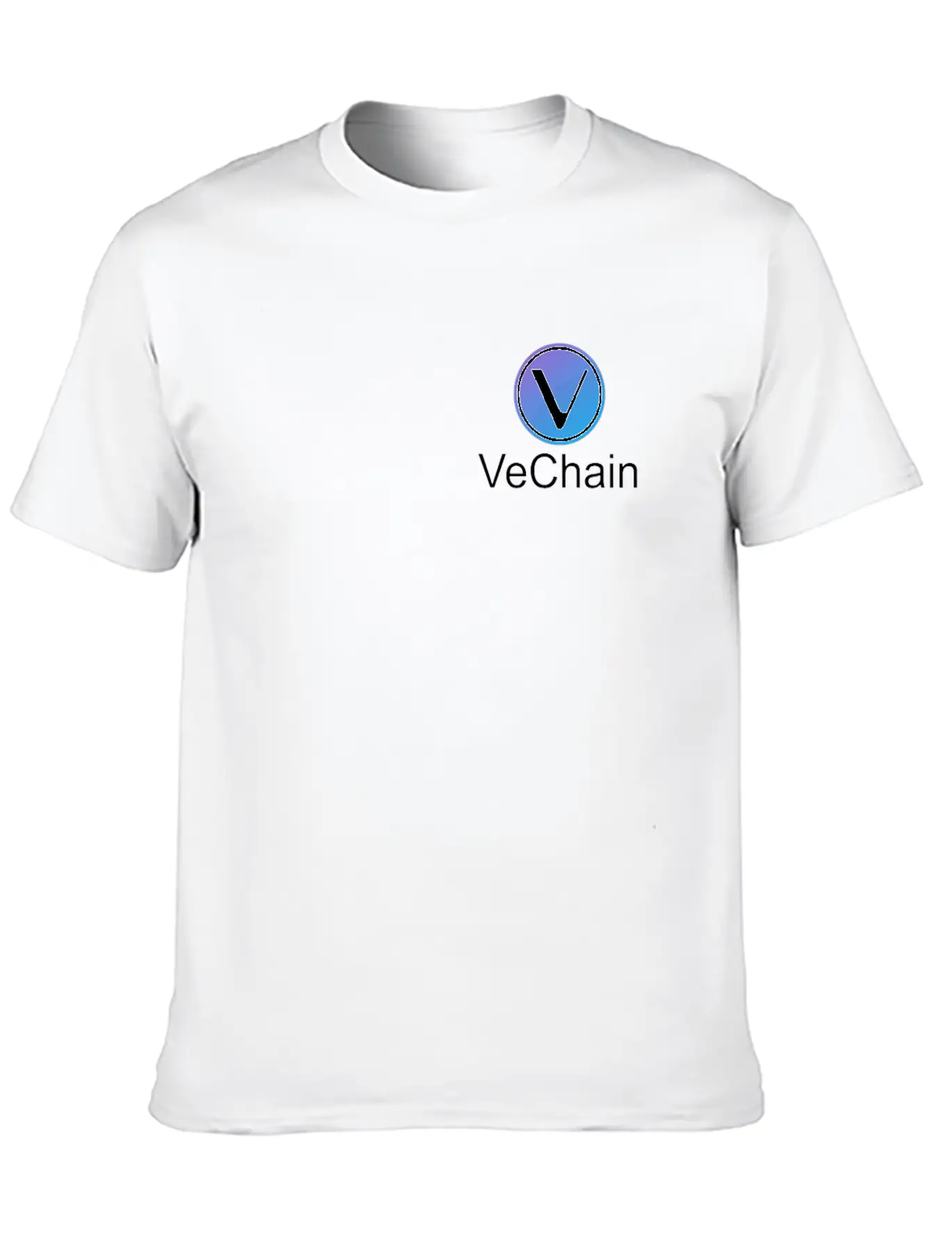 Vechain Pocket Vechain VET Cryptocurrency Coin Unisex Short Sleeve Soft Cotton T-Shirt – Casual Everyday Wear