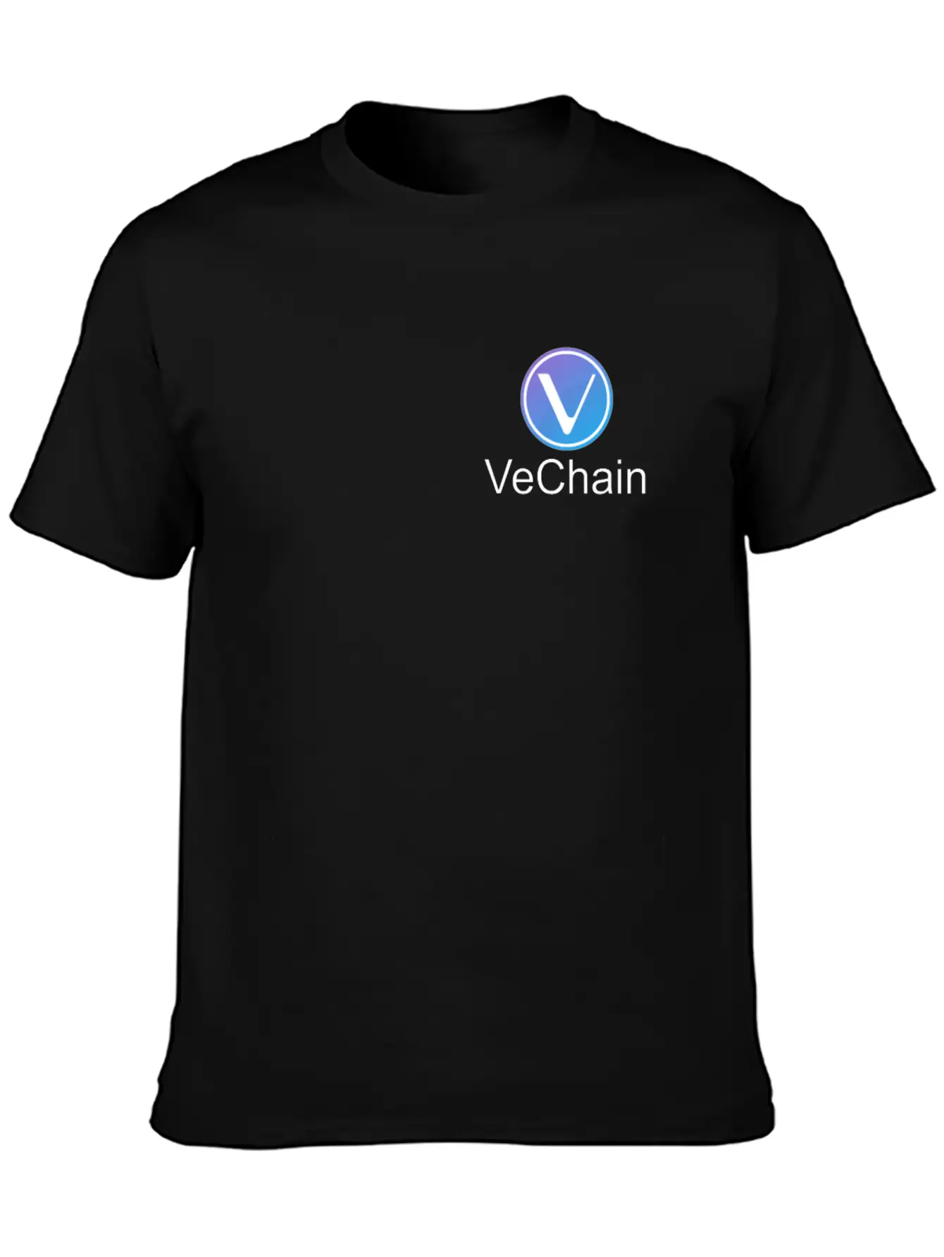 Vechain Pocket Vechain VET Cryptocurrency Coin Unisex Short Sleeve Soft Cotton T-Shirt – Casual Everyday Wear