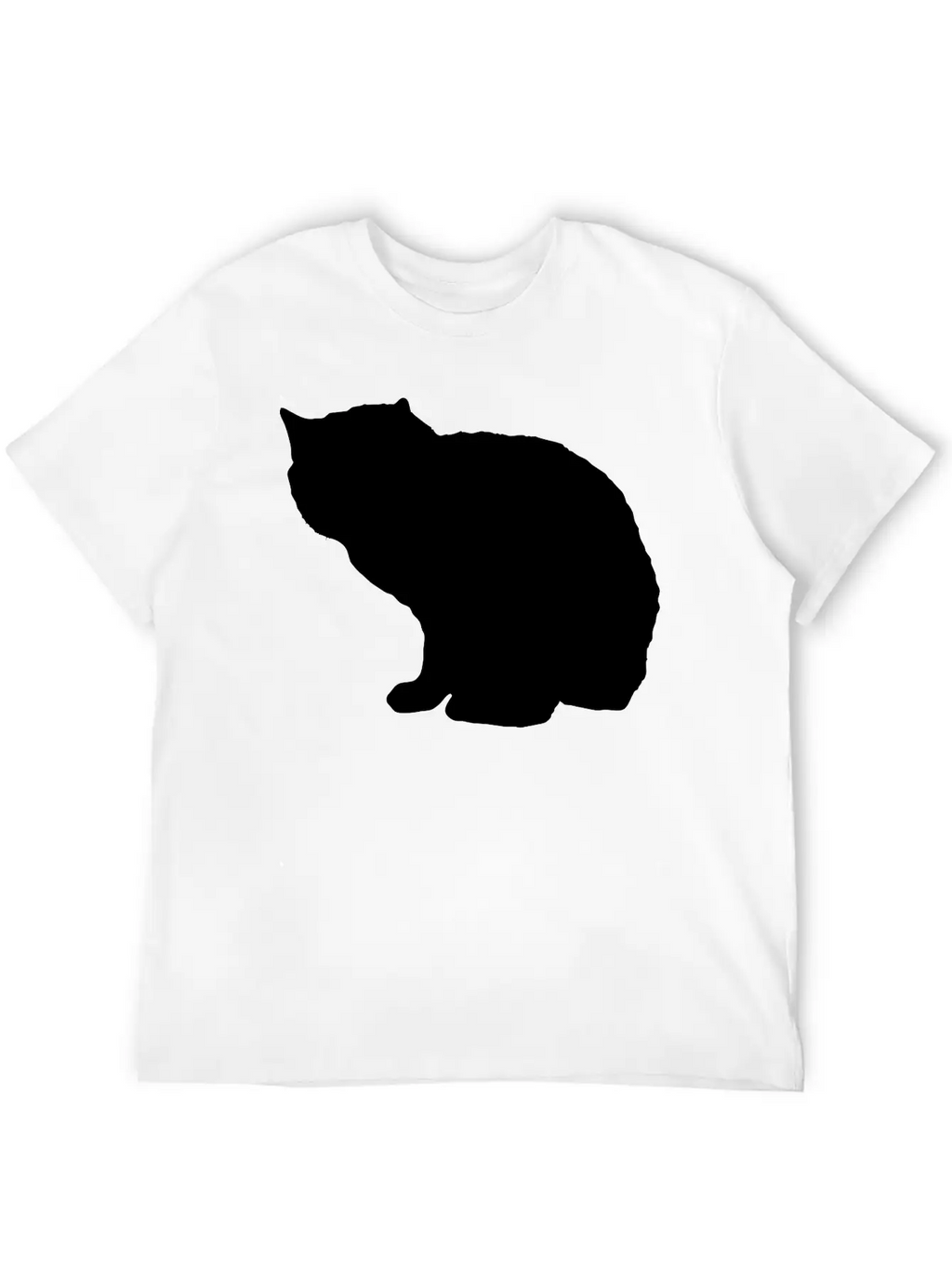 Vector Cat Silhouette Unisex Casual T-Shirt – Clean Design For Daily Comfort