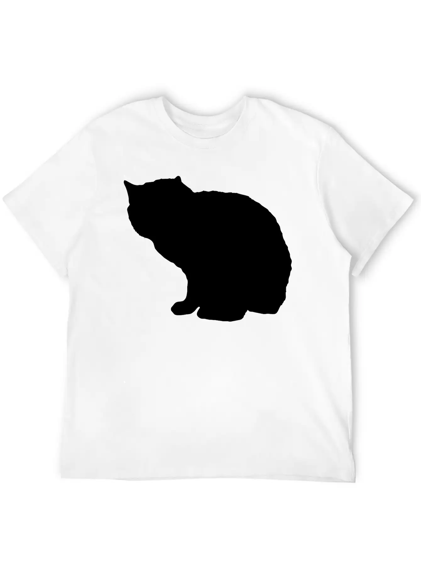 Vector Cat Silhouette Unisex Casual T-Shirt – Clean Design For Daily Comfort
