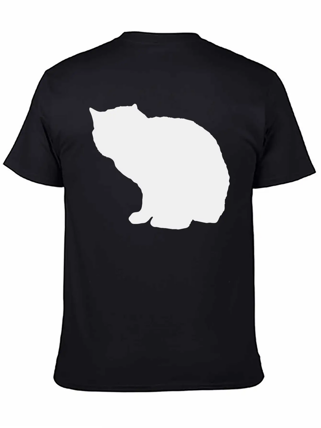 Vector Cat Silhouette Unisex Casual T-Shirt – Clean Design For Daily Comfort