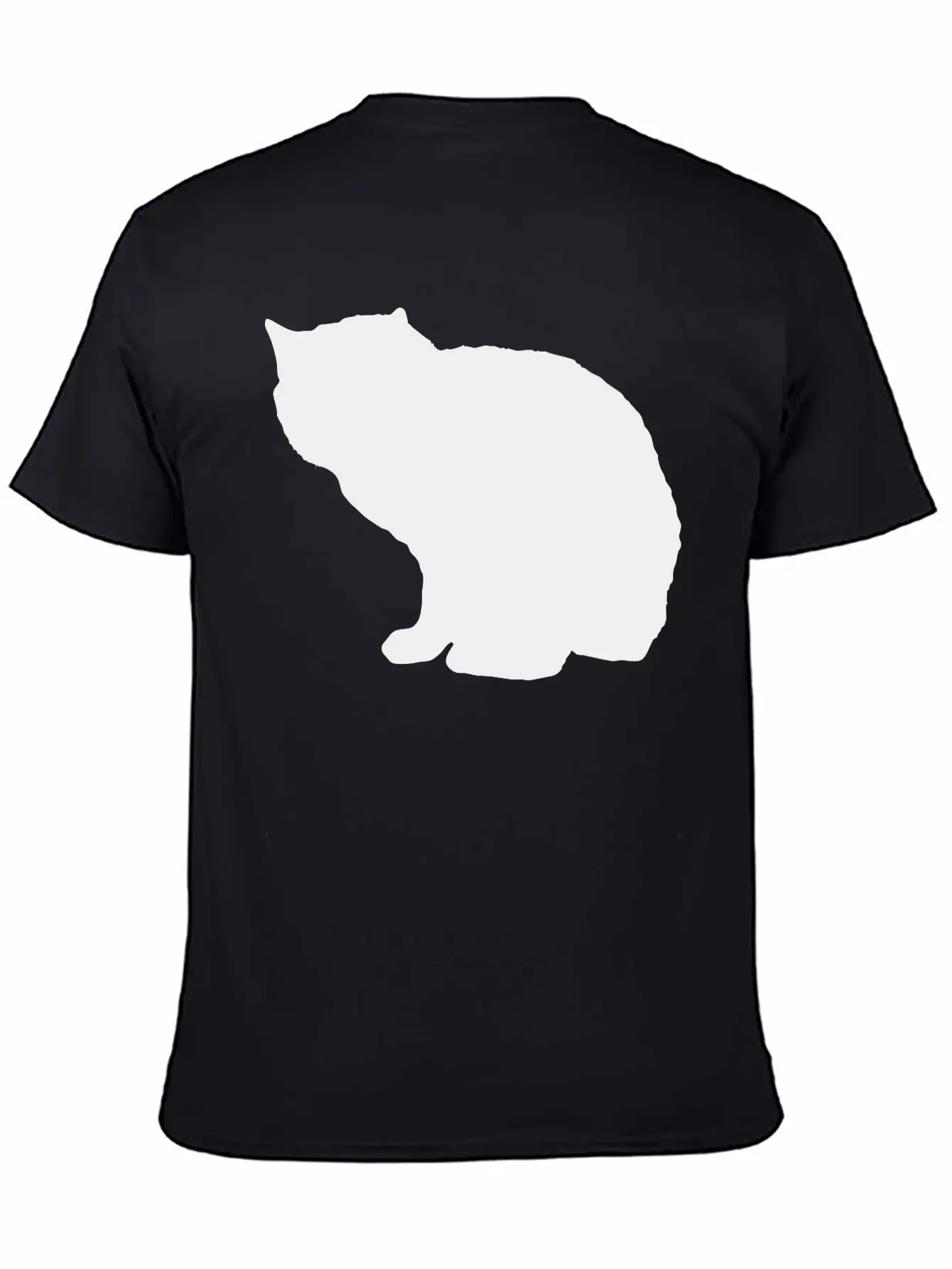 Vector Cat Silhouette Unisex Casual T-Shirt – Clean Design For Daily Comfort
