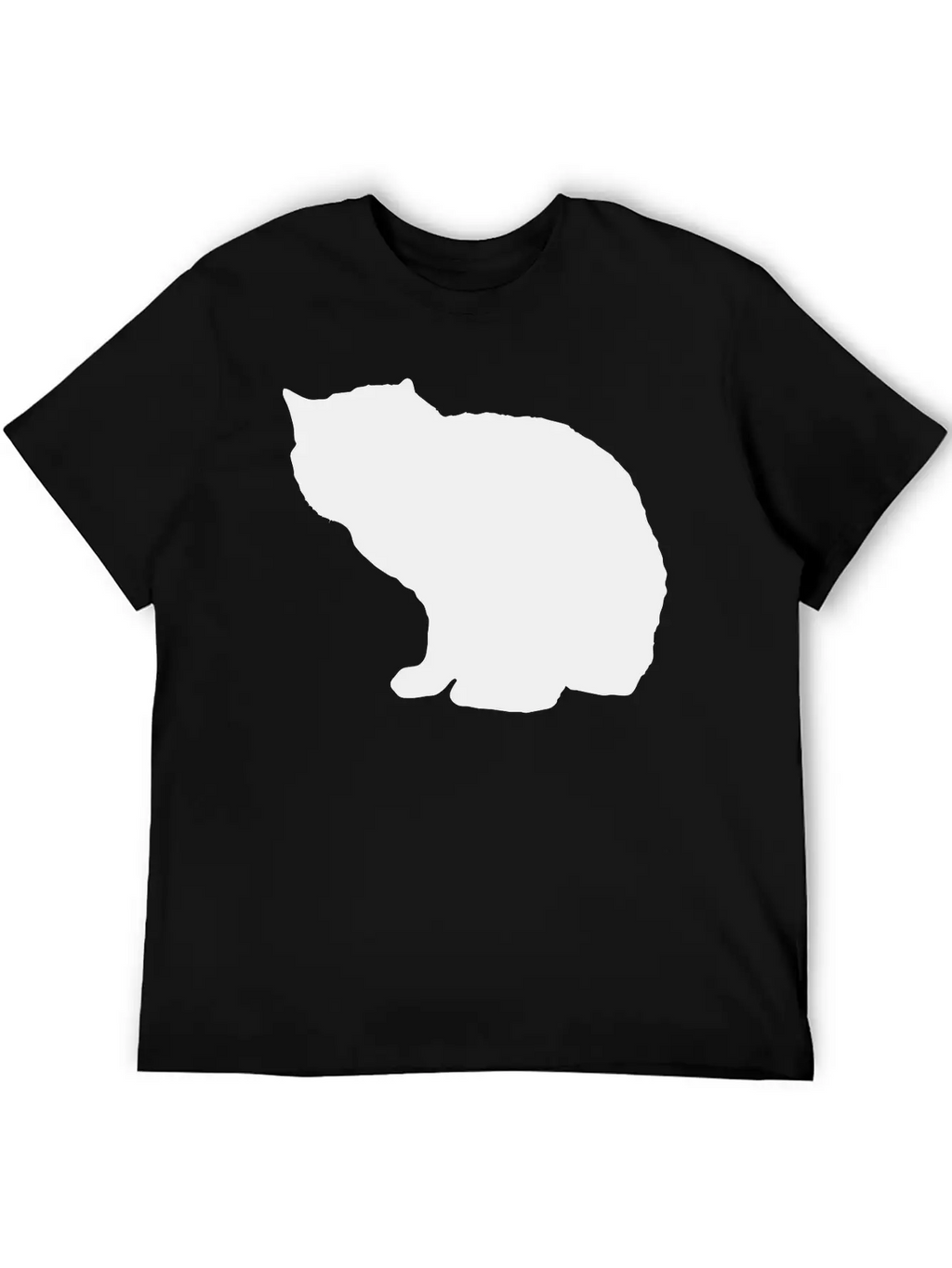 Vector Cat Silhouette Unisex Casual T-Shirt – Clean Design For Daily Comfort