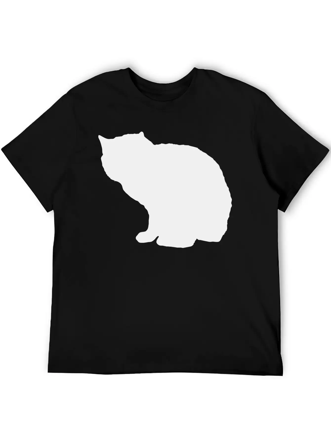 Vector Cat Silhouette Unisex Casual T-Shirt – Clean Design For Daily Comfort