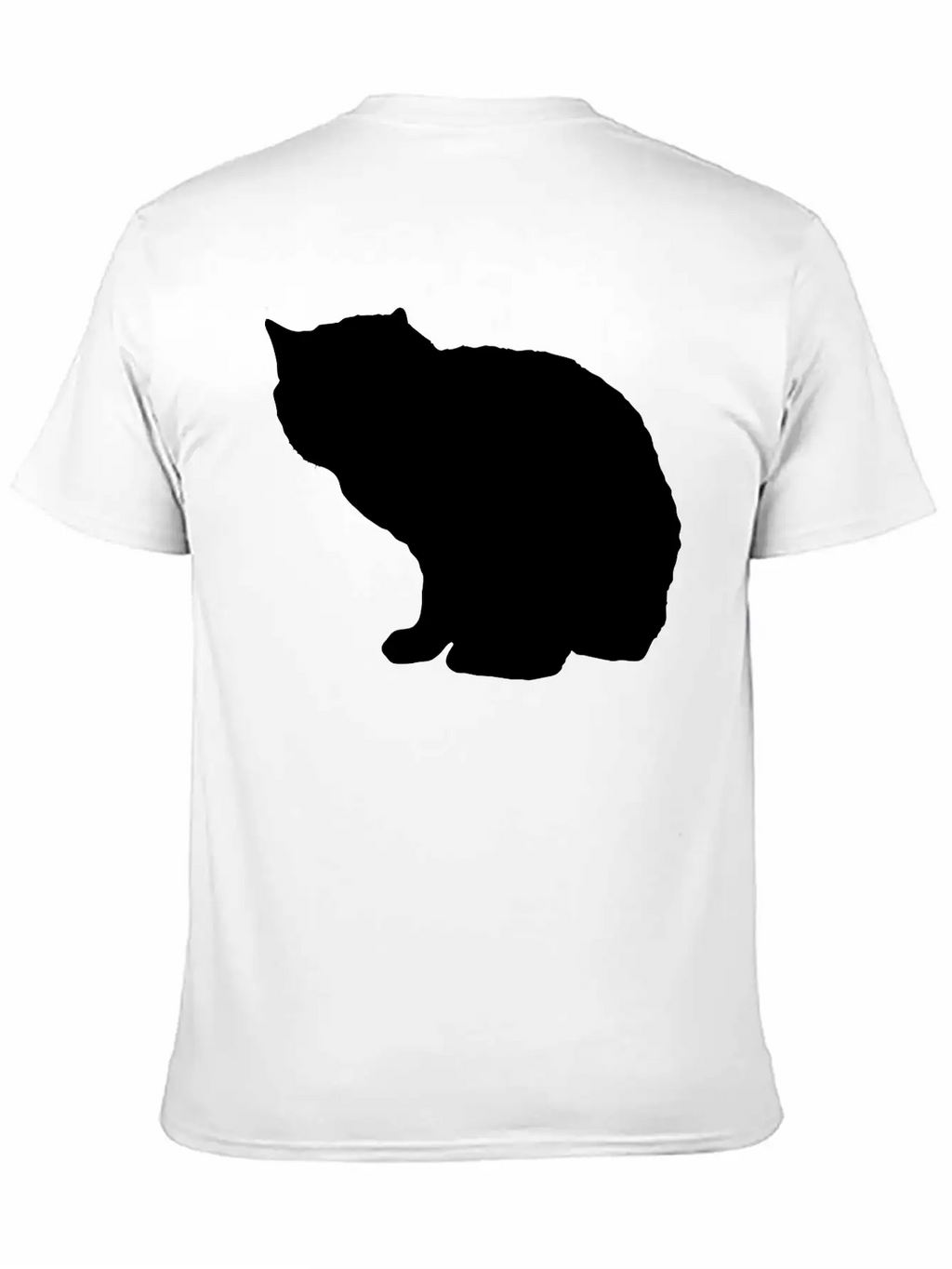 Vector Cat Silhouette Unisex Casual T-Shirt – Clean Design For Daily Comfort