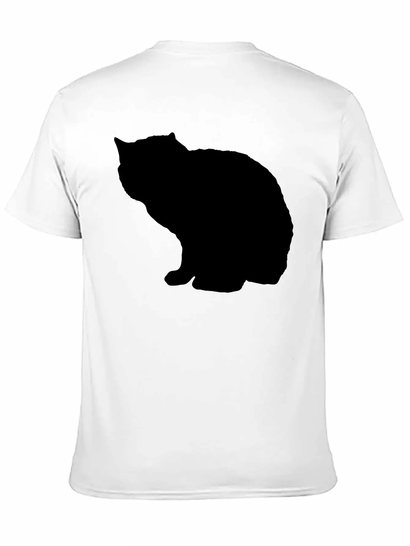 Vector Cat Silhouette Unisex Casual T-Shirt – Clean Design For Daily Comfort