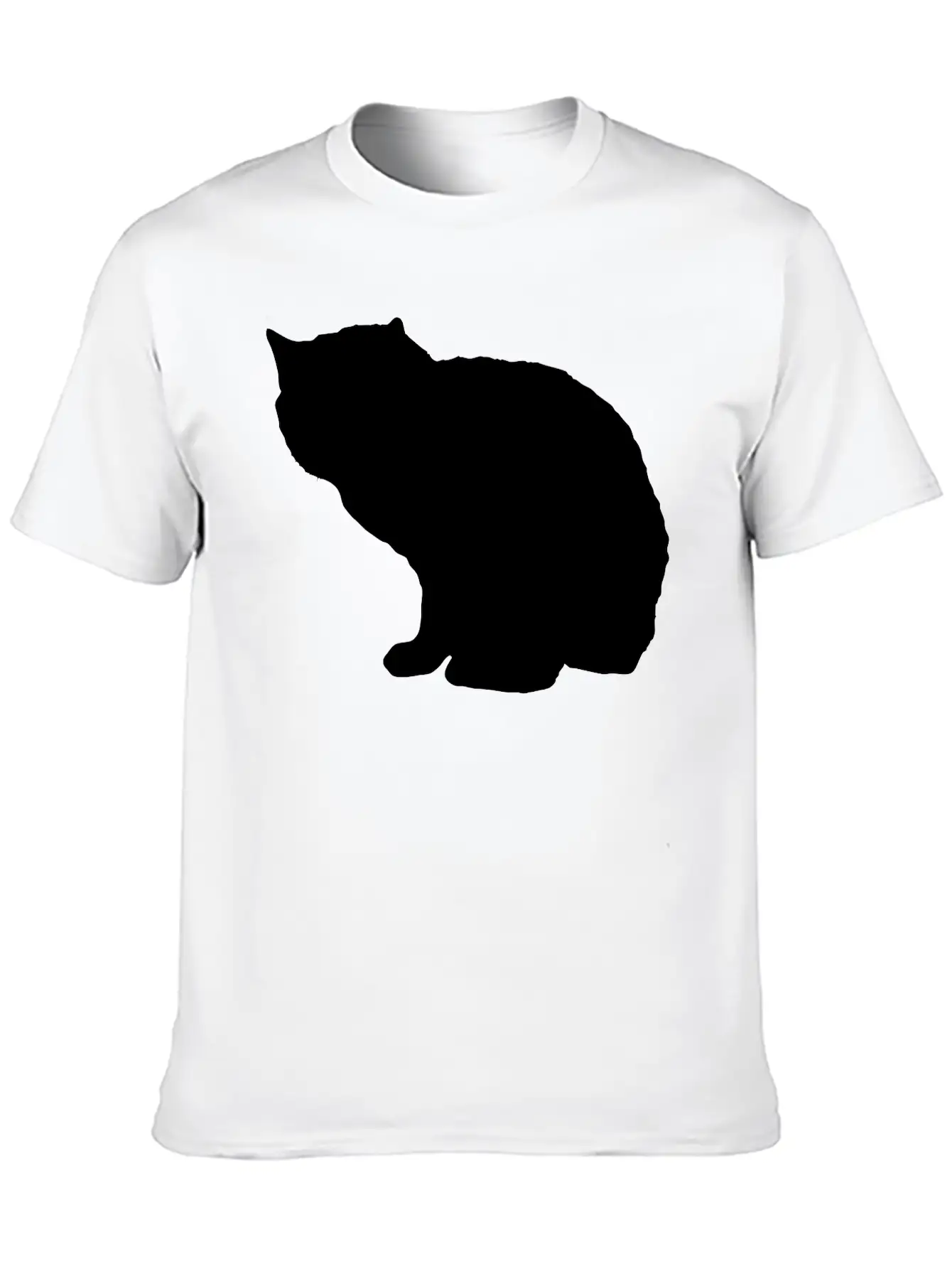 Vector Cat Silhouette Unisex Casual T-Shirt – Clean Design For Daily Comfort