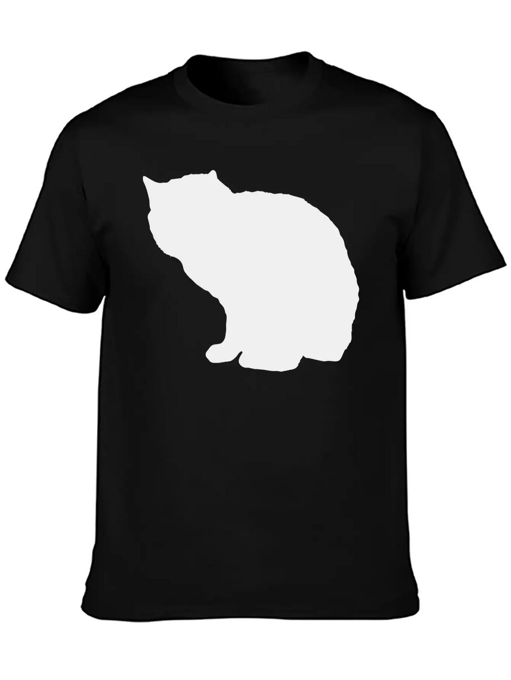 Vector Cat Silhouette Unisex Casual T-Shirt – Clean Design For Daily Comfort