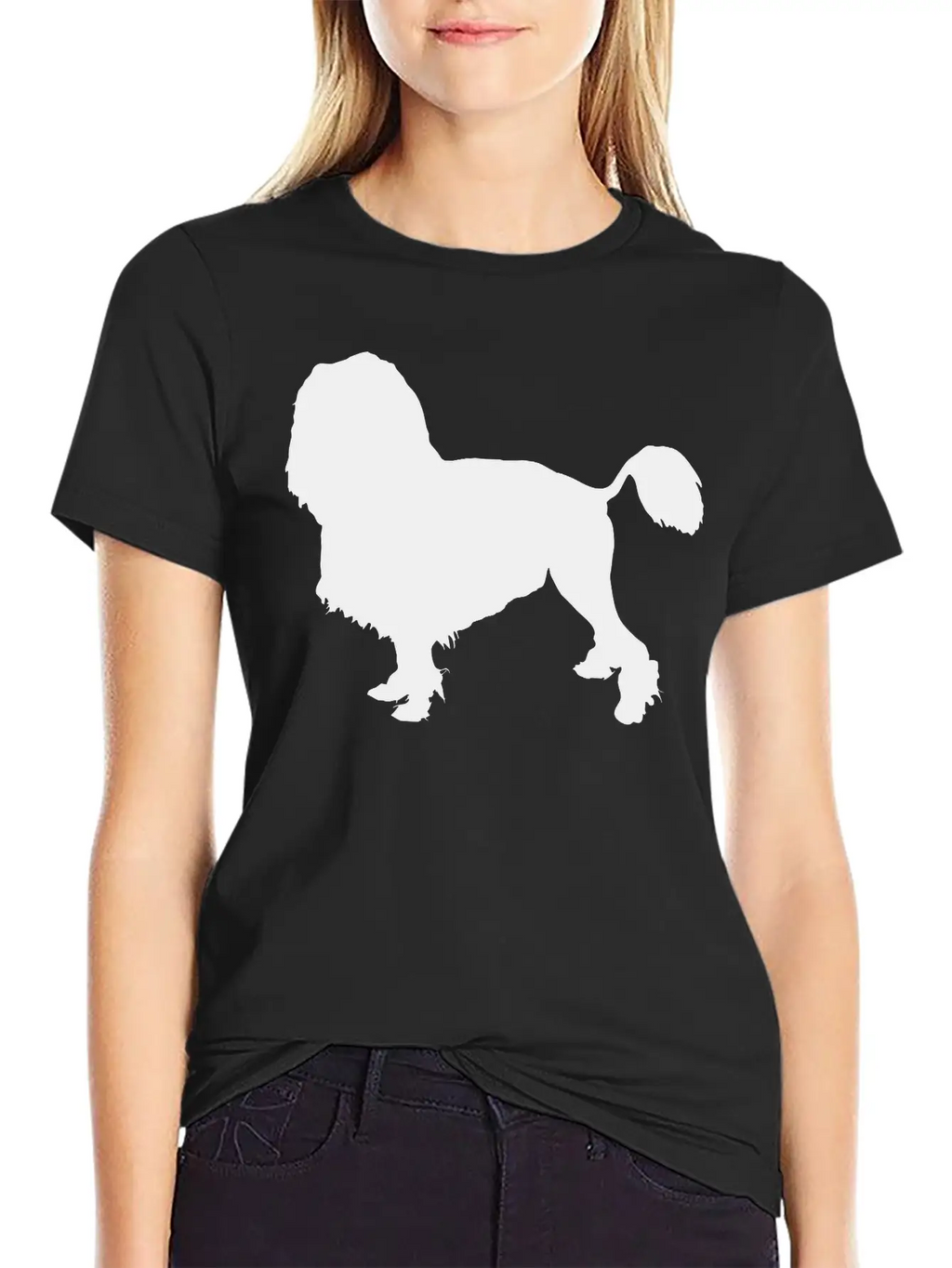 Vector Dog Silhouette Essential Cotton Tee For Daily Outfits – Unisex Style