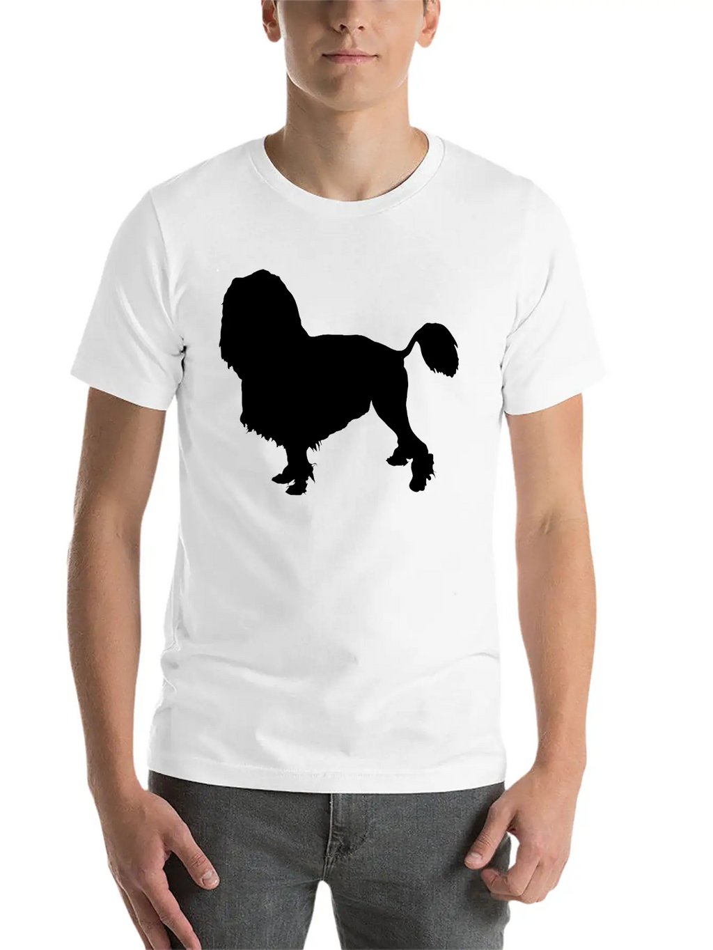 Vector Dog Silhouette Essential Cotton Tee For Daily Outfits – Unisex Style