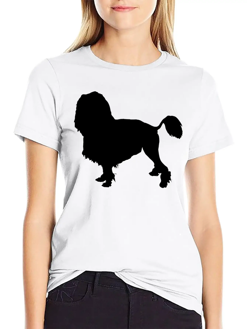 Vector Dog Silhouette Essential Cotton Tee For Daily Outfits – Unisex Style