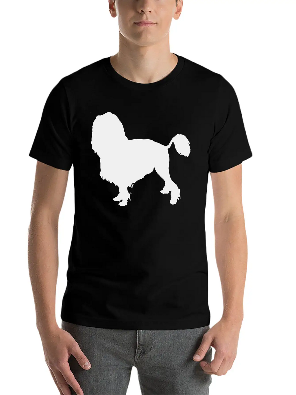 Vector Dog Silhouette Essential Cotton Tee For Daily Outfits – Unisex Style