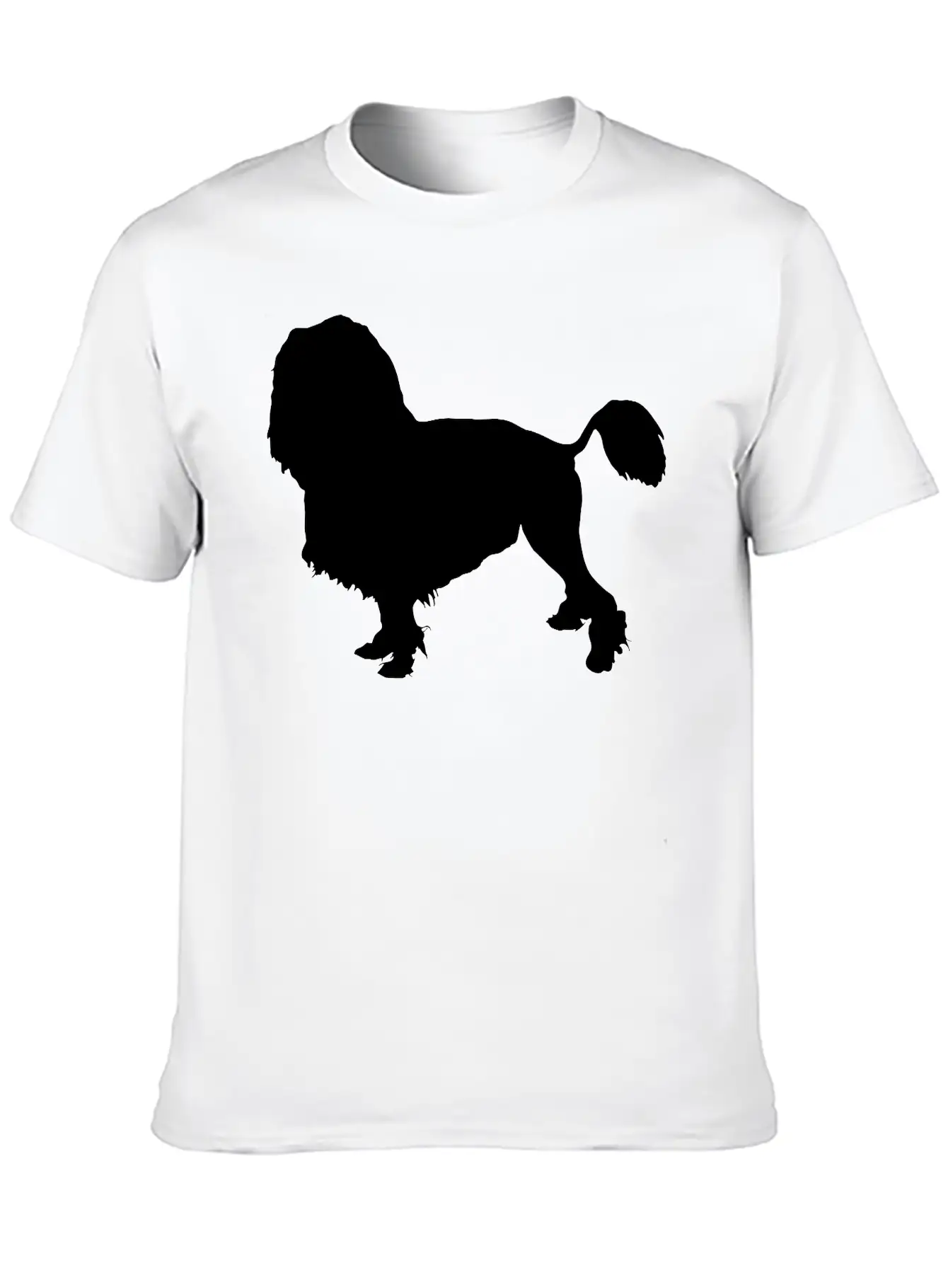 Vector Dog Silhouette Essential Cotton Tee For Daily Outfits – Unisex Style