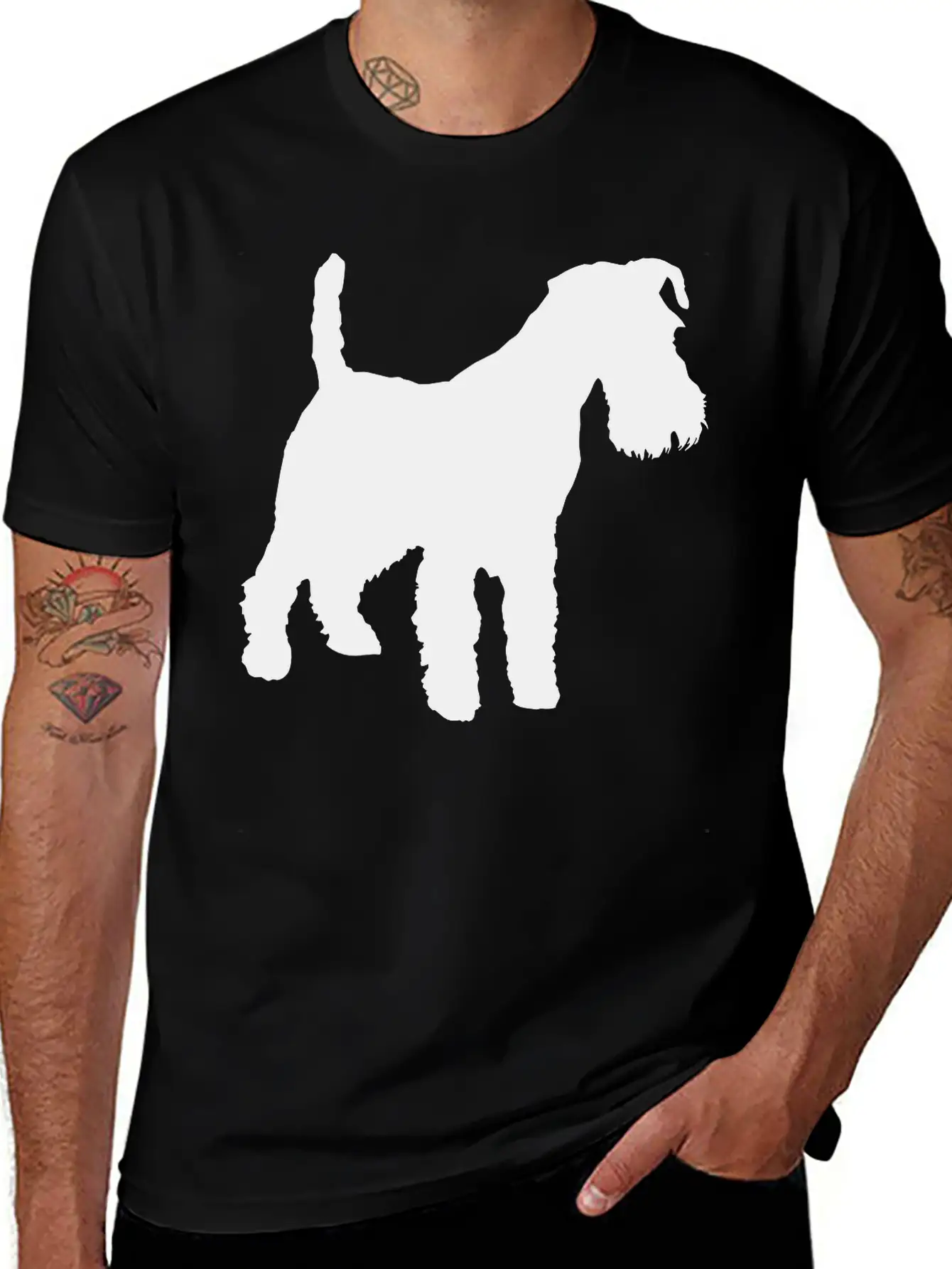 Vector Dog Silhouette Unisex Casual T-Shirt – Clean Design For Daily Comfort
