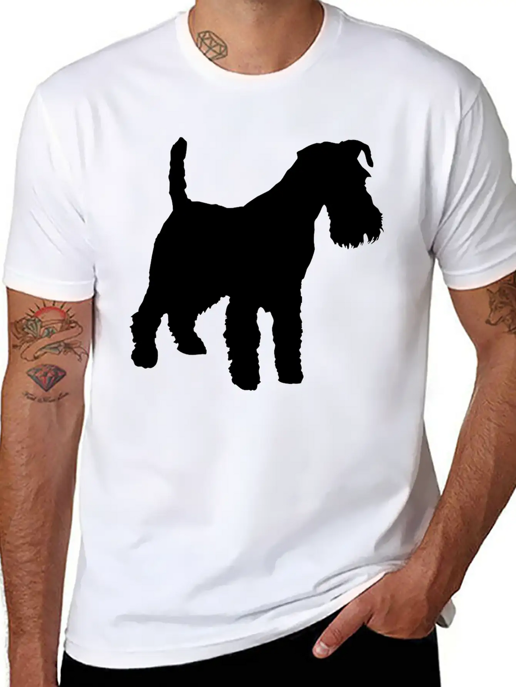 Vector Dog Silhouette Unisex Casual T-Shirt – Clean Design For Daily Comfort