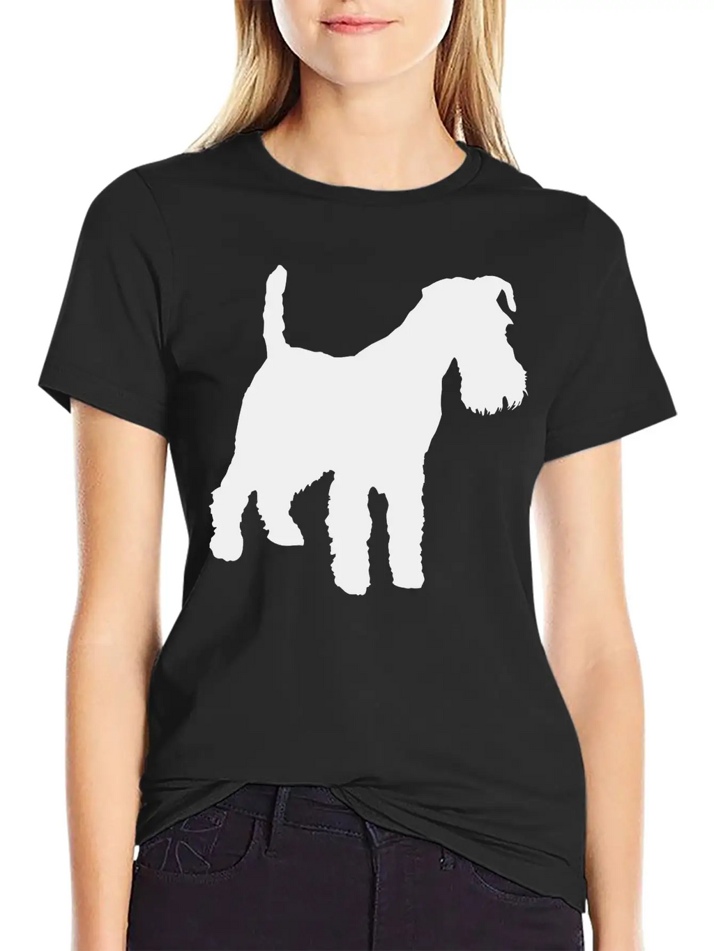 Vector Dog Silhouette Unisex Casual T-Shirt – Clean Design For Daily Comfort