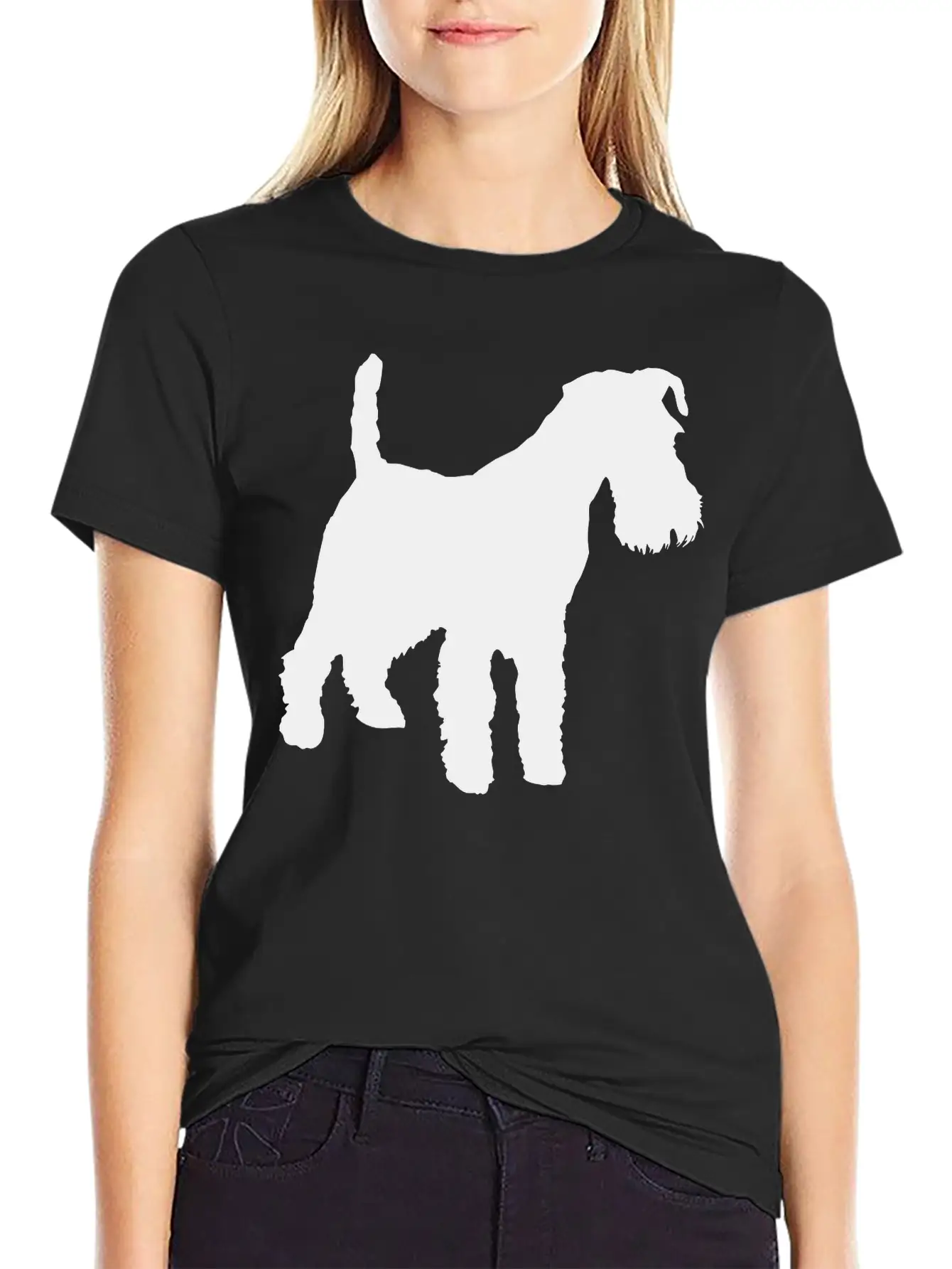 Vector Dog Silhouette Unisex Casual T-Shirt – Clean Design For Daily Comfort