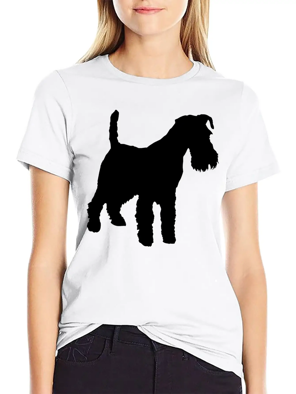 Vector Dog Silhouette Unisex Casual T-Shirt – Clean Design For Daily Comfort