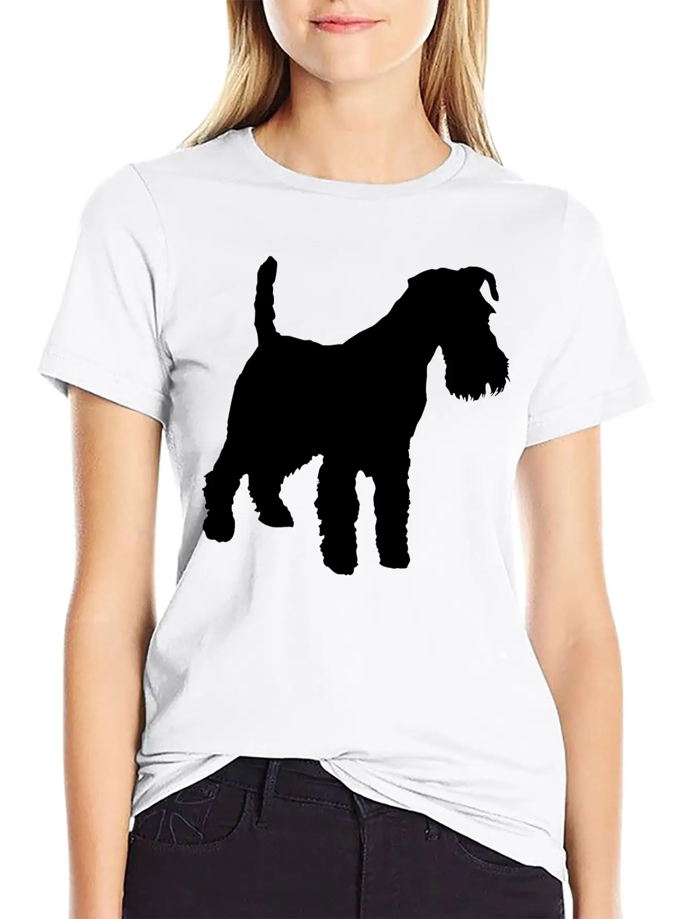 Vector Dog Silhouette Unisex Casual T-Shirt – Clean Design For Daily Comfort