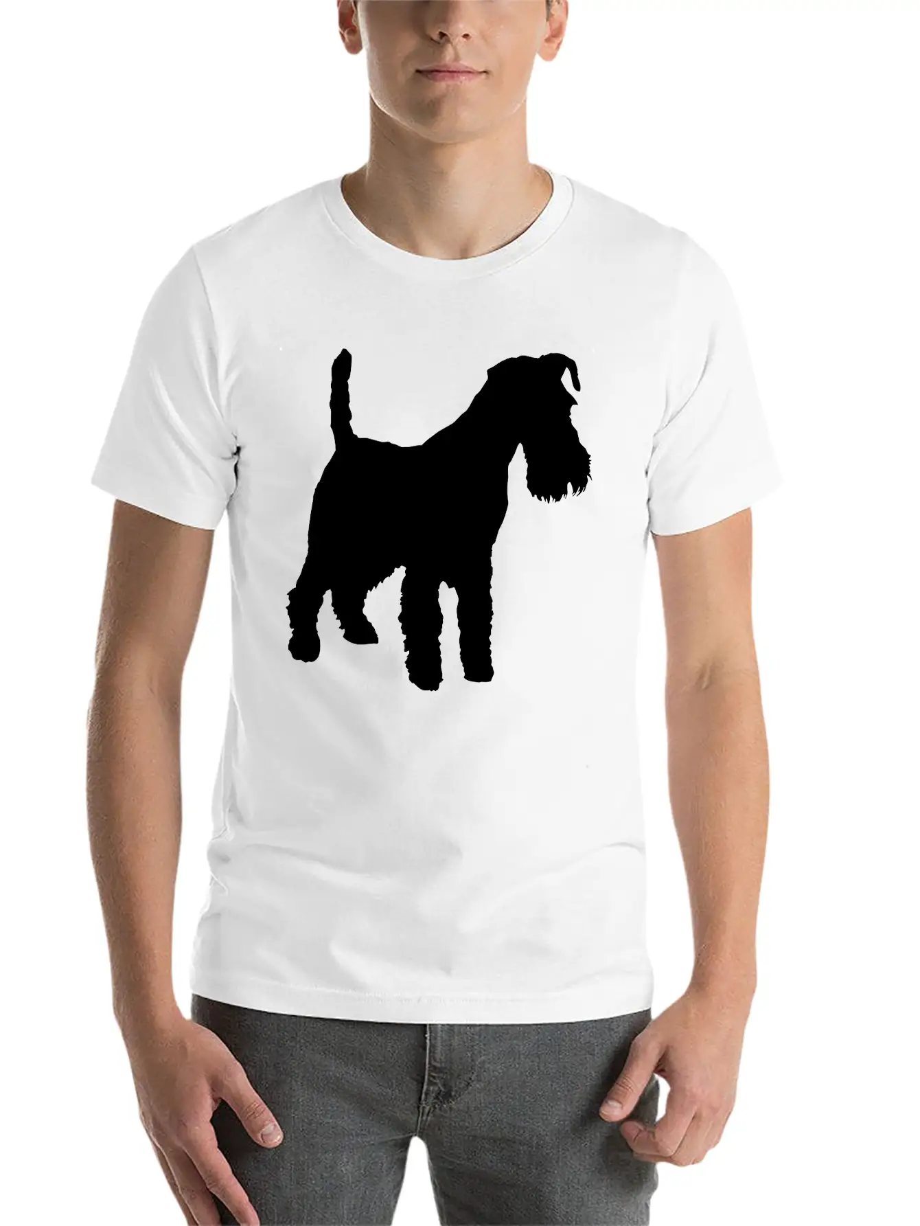 Vector Dog Silhouette Unisex Casual T-Shirt – Clean Design For Daily Comfort