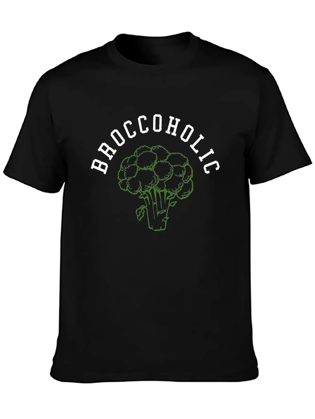 Vegan Broccoli Vegetable TShirt Organic Slimming Unisex Casual T-Shirt – Clean Design For Daily Comfort