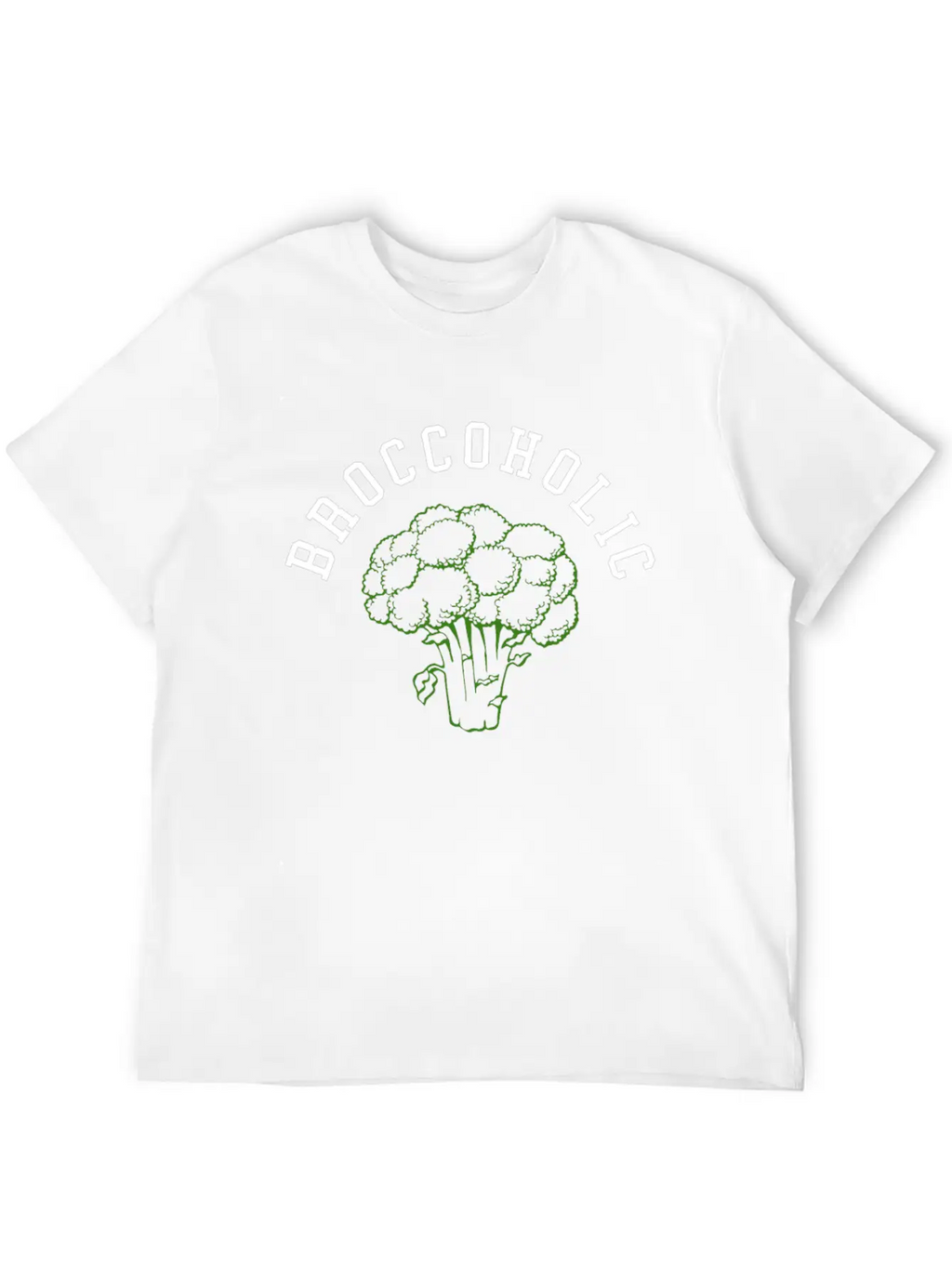 Vegan Broccoli Vegetable TShirt Organic Slimming Unisex Casual T-Shirt – Clean Design For Daily Comfort