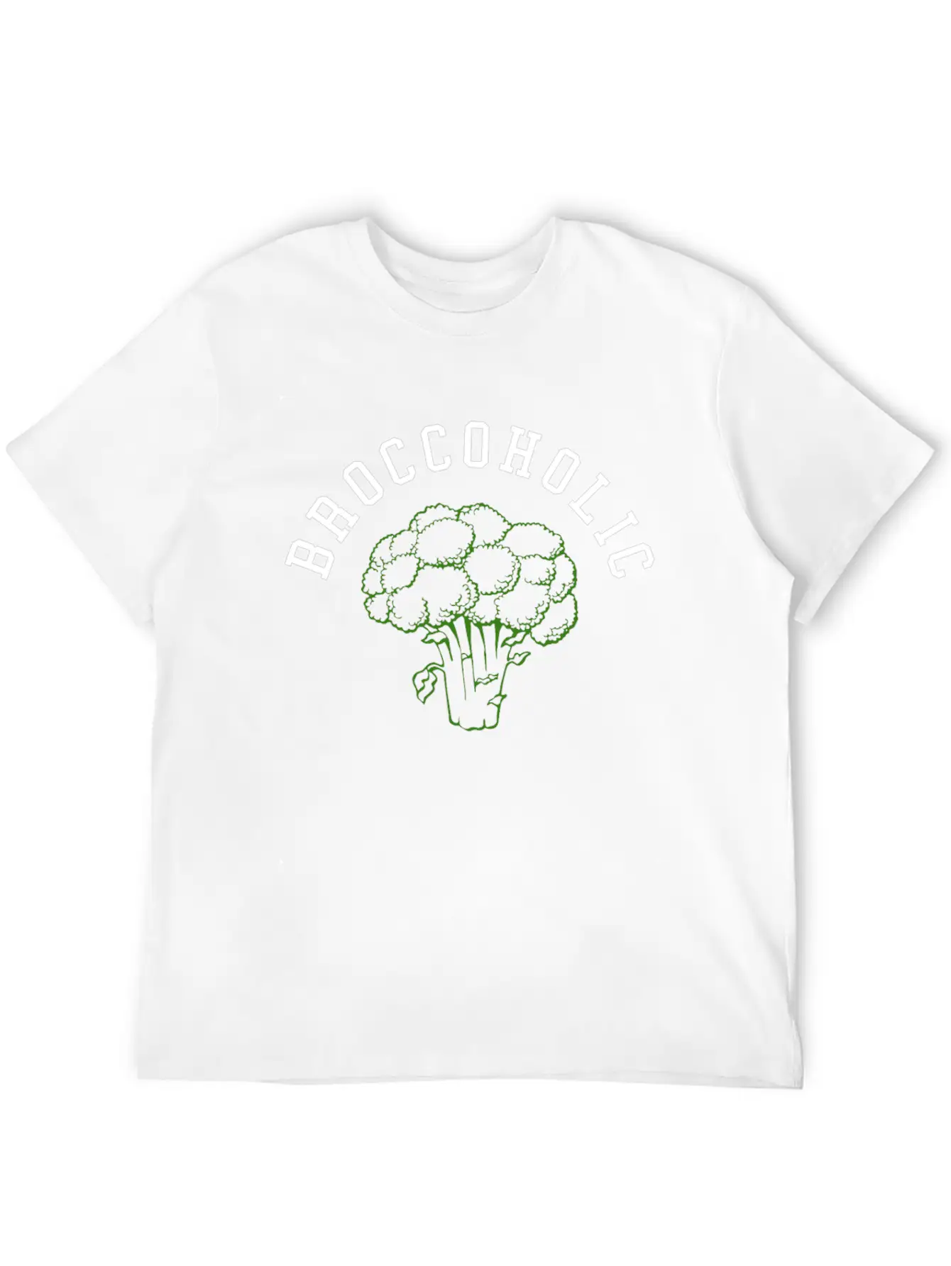 Vegan Broccoli Vegetable TShirt Organic Slimming Unisex Casual T-Shirt – Clean Design For Daily Comfort