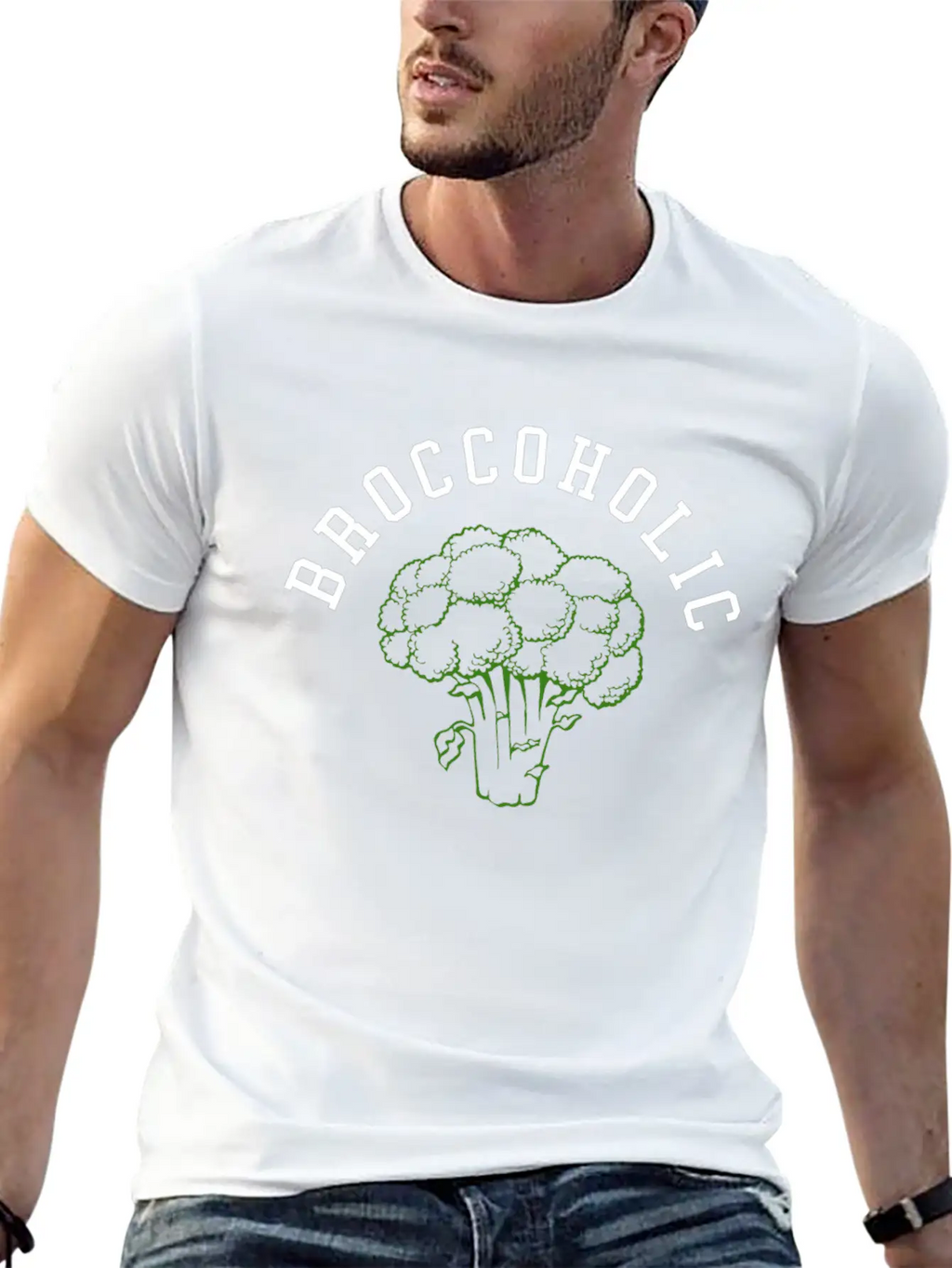 Vegan Broccoli Vegetable TShirt Organic Slimming Unisex Casual T-Shirt – Clean Design For Daily Comfort