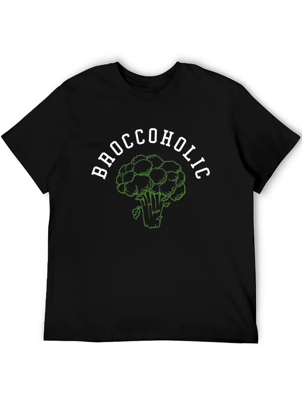 Vegan Broccoli Vegetable TShirt Organic Slimming Unisex Casual T-Shirt – Clean Design For Daily Comfort